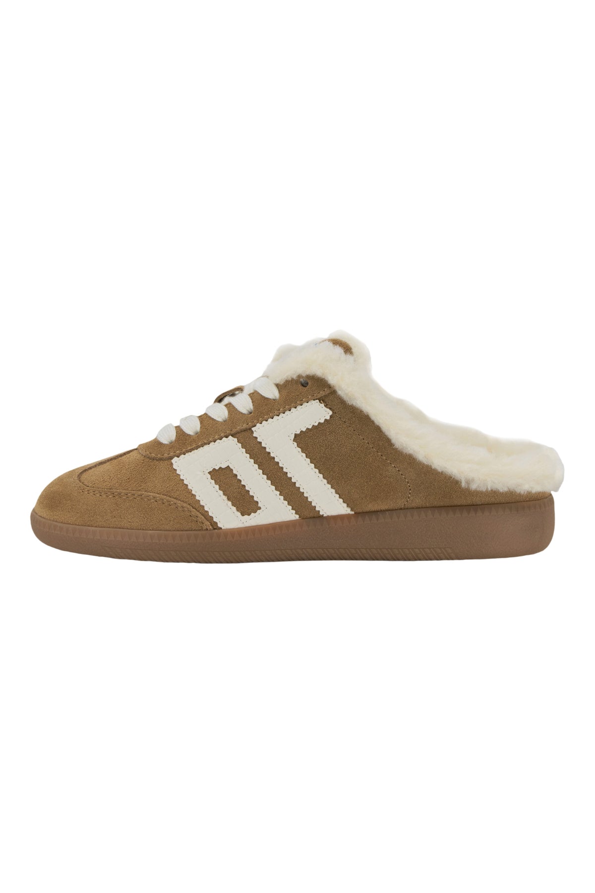 Back 70 Easter Fleece Slide Sneakers in Tobacco White