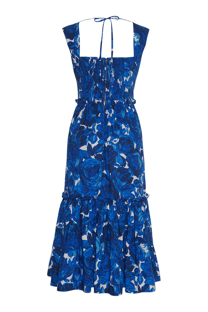 Cara Cara Claire Dress in Floral Garden Blue