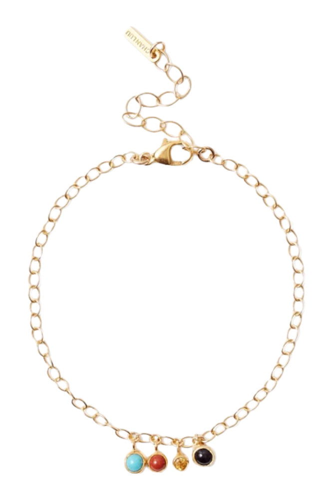 Chan Luu Charm Gold Bracelet in Multi Mix