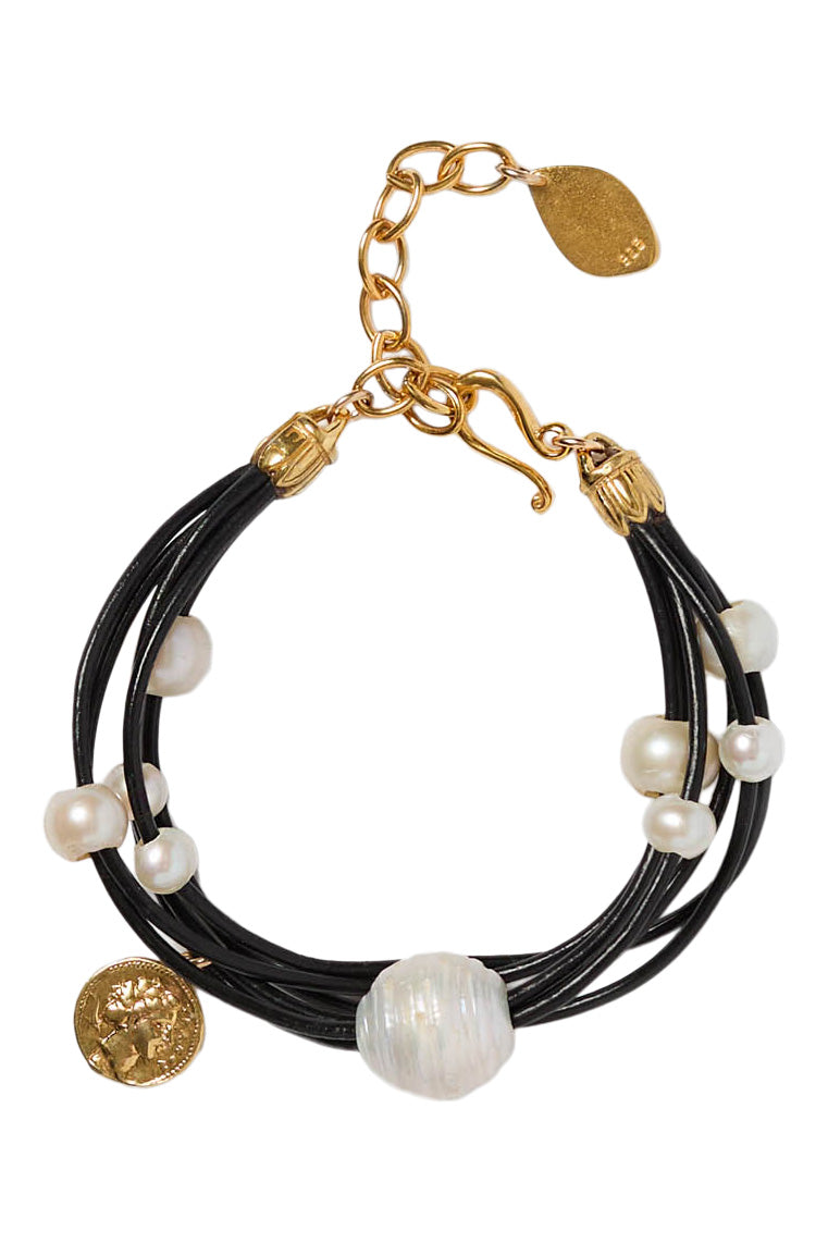 Chan Luu Silver White Pearl Bracelet