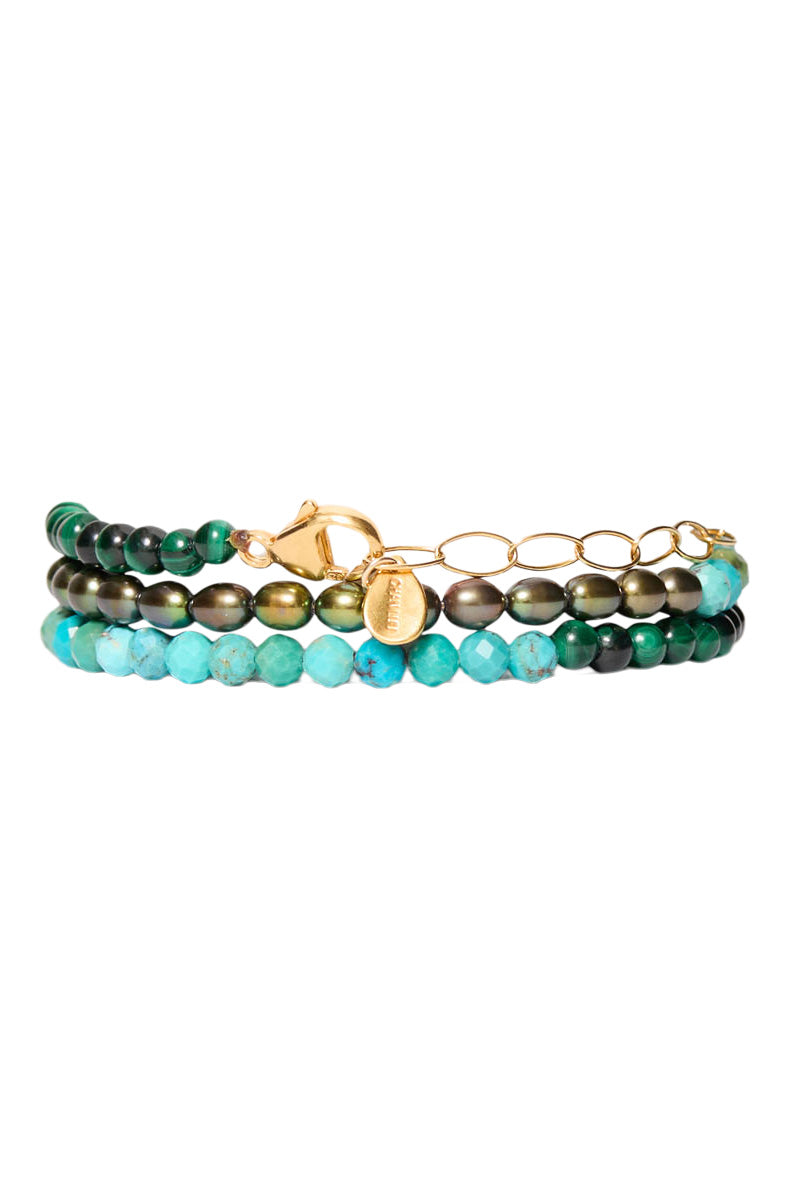 Chan Luu Beaded Wrap Bracelet in Turquoise