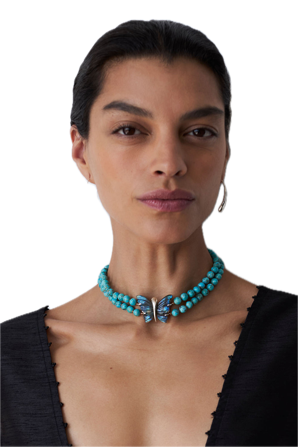 Chan Luu Butterfly Collar Necklace Turquoise