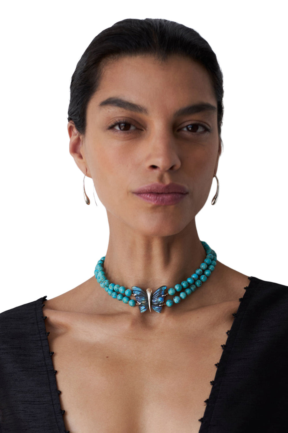 Chan Luu Butterfly Collar Necklace Turquoise