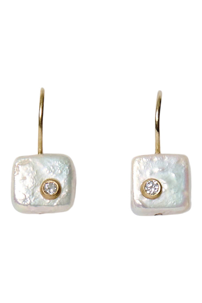 Chan Luu Del Mar Earrings in White Pearl