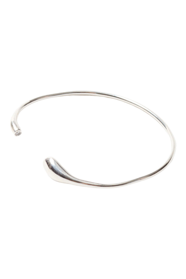 Chan Luu Diamond Serpentine Cuff in Silver