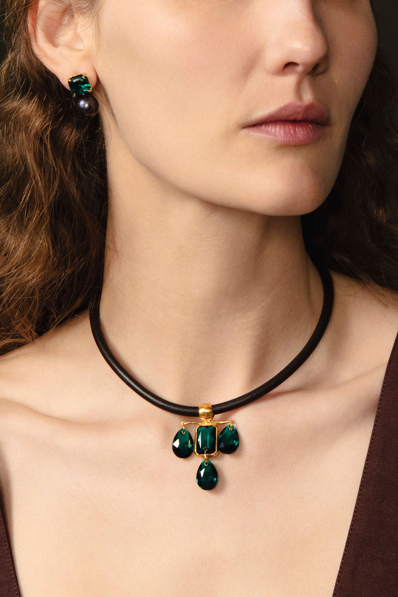 Chan Luu Earrings in Emerald Green