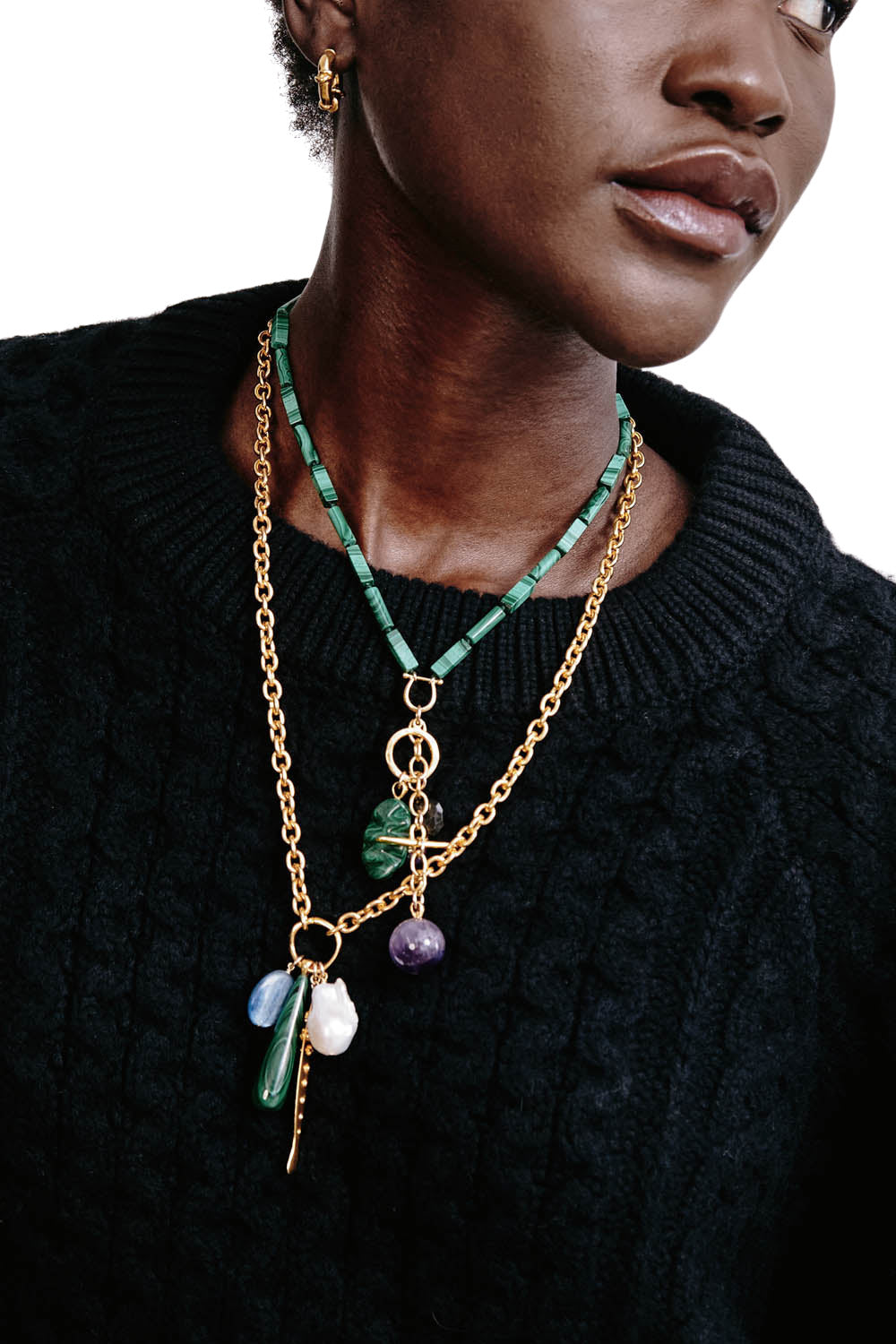Chan Luu Harbor Necklace in Malachite Mix