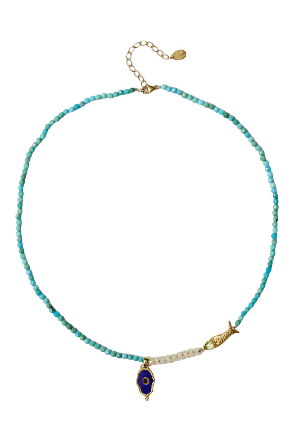 Chan Luu Seed Bead Necklace in Turquoise Mix