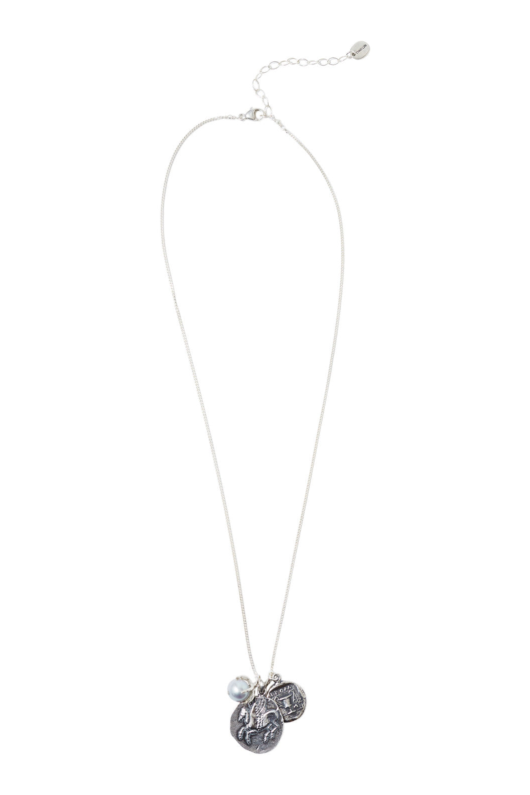 Chan Luu Grecian Coin Necklace in Silver