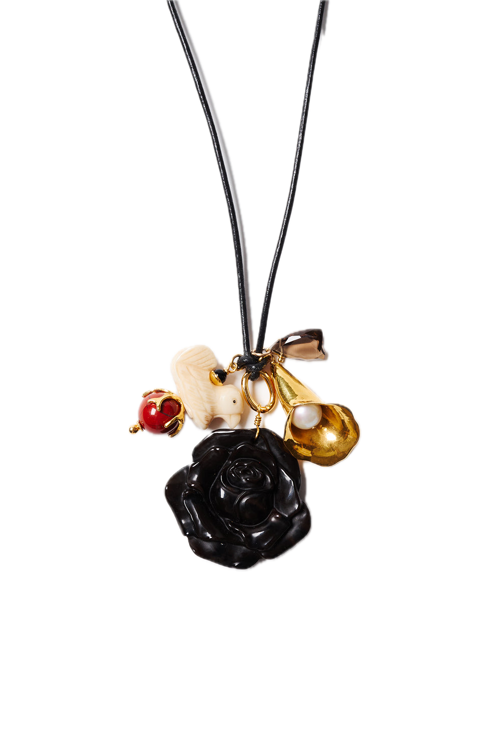 Chan Luu Palais Charm Necklace in Black Agate