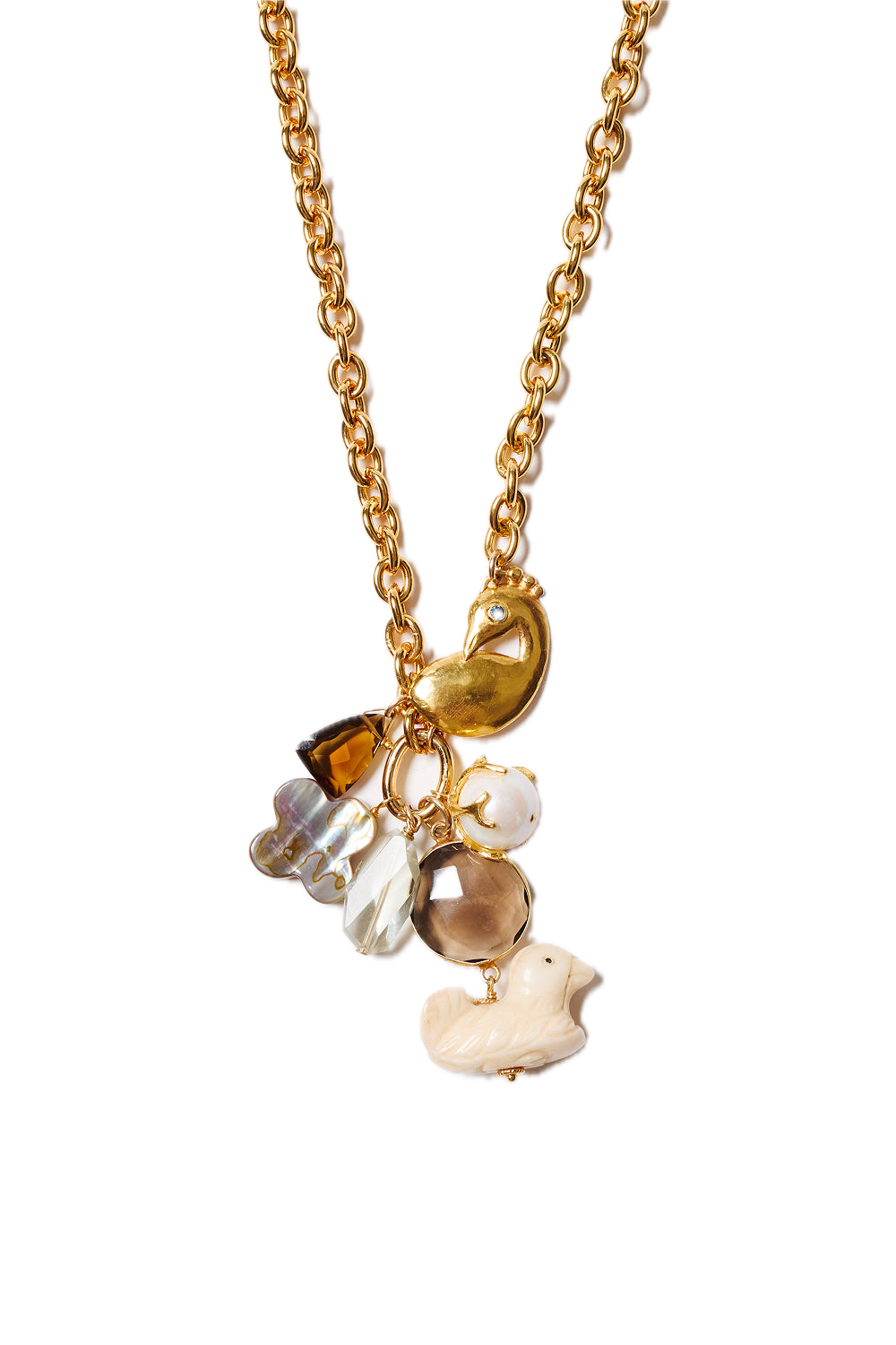 Chan Luu Peacock Charm Necklace in Multi