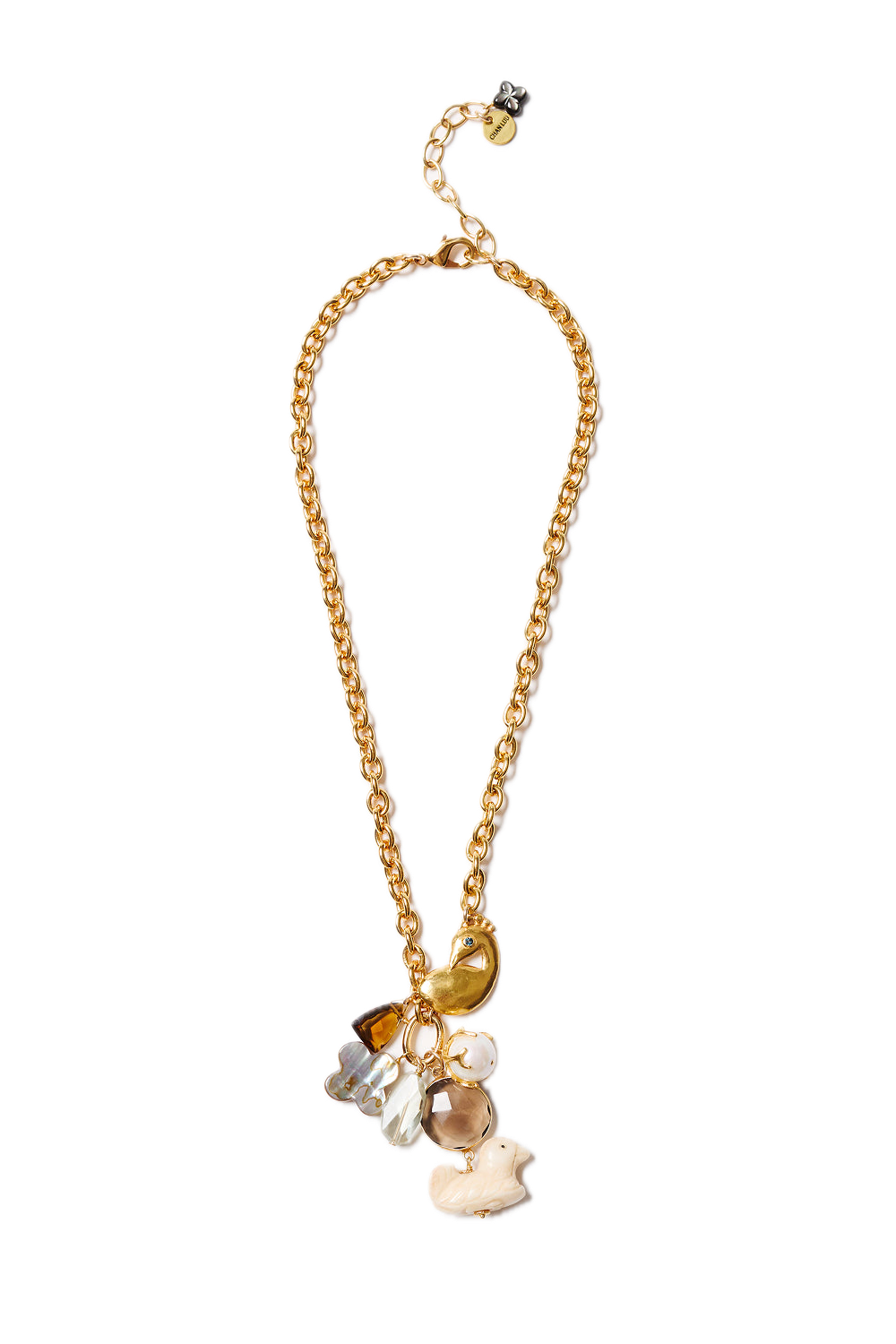 Chan Luu Peacock Charm Necklace in Multi