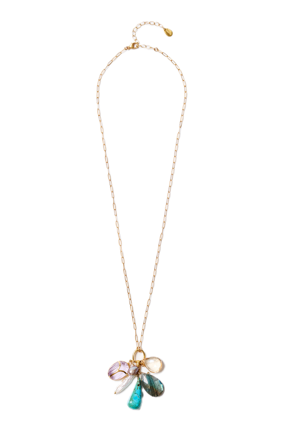 Chan Luu Scarab Charm Necklace in Multi
