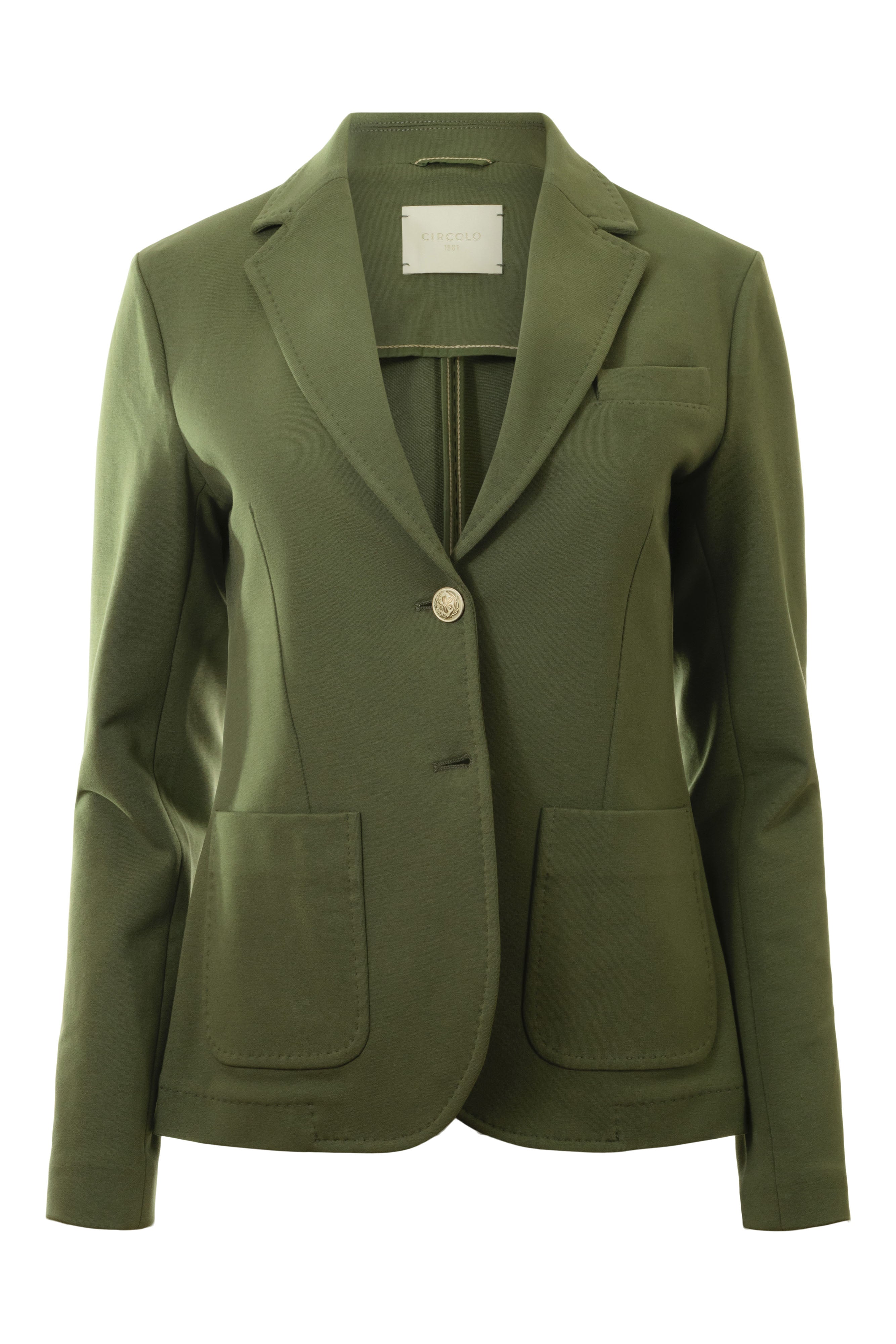 Circolo 1901 Cotton Slim Fit Jacket in Basil