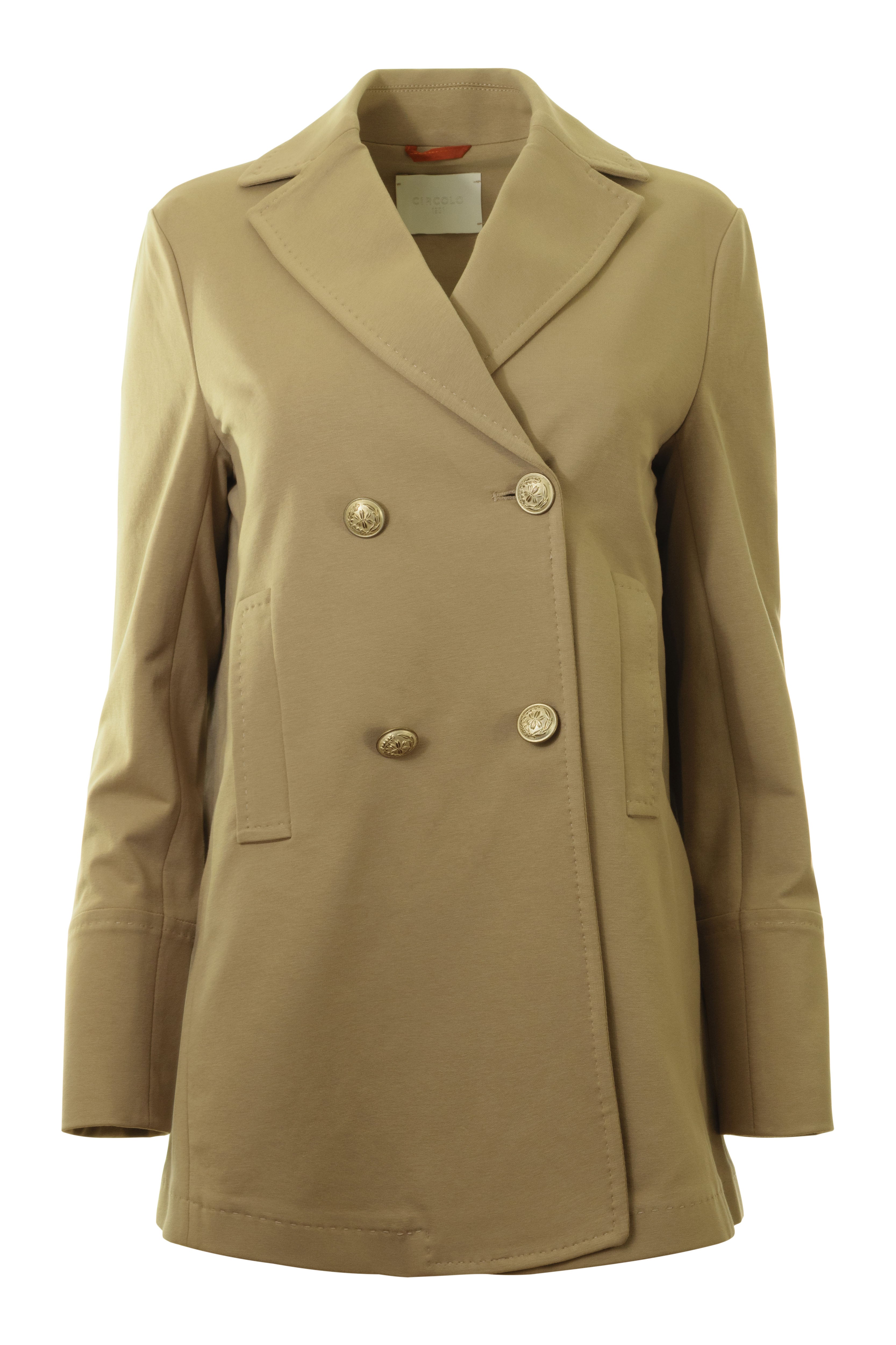 Circolo 1901 Cotton Fleece Peacoat in Guyana