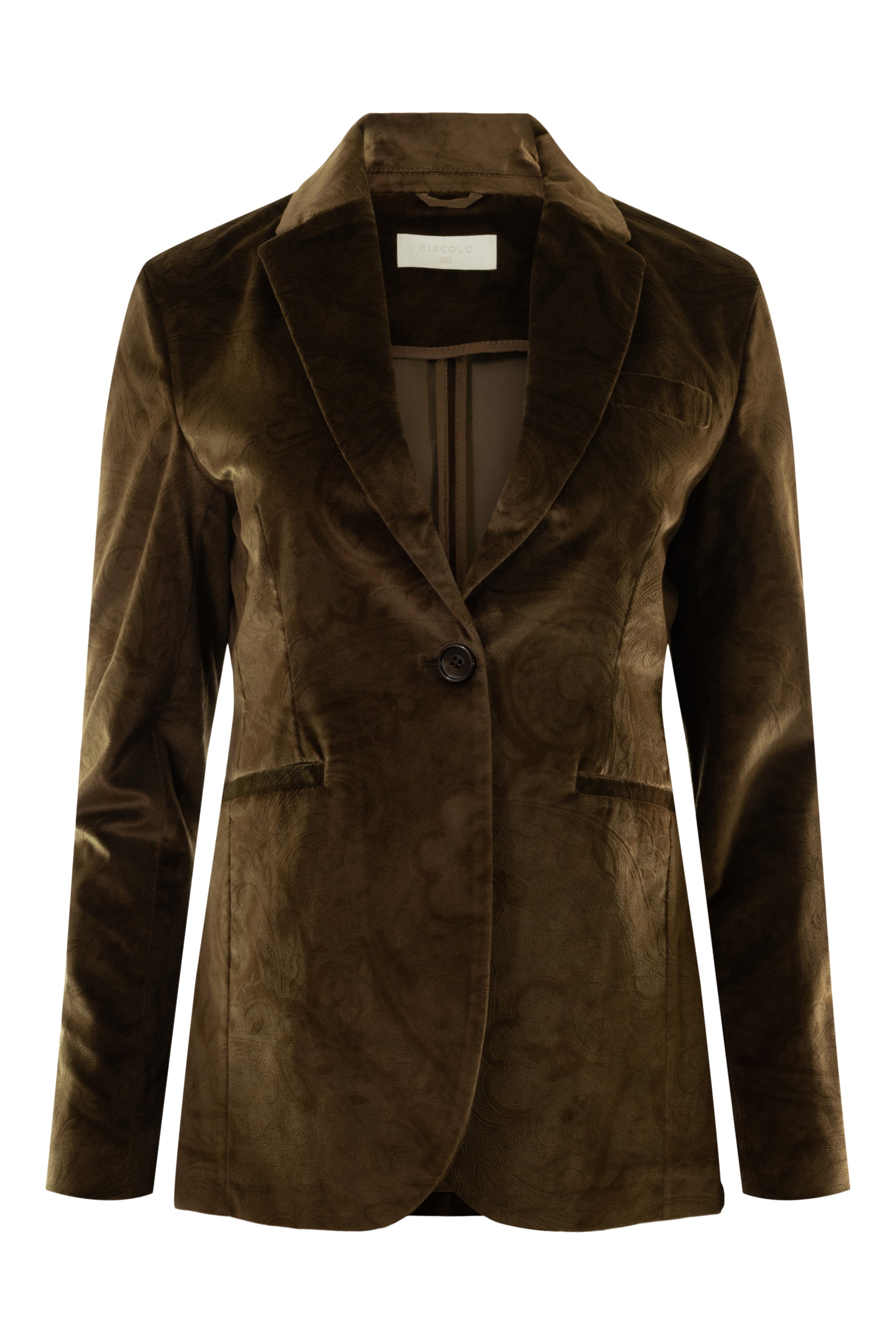 Circolo 1901 Velvet Paisley Slim Blazer