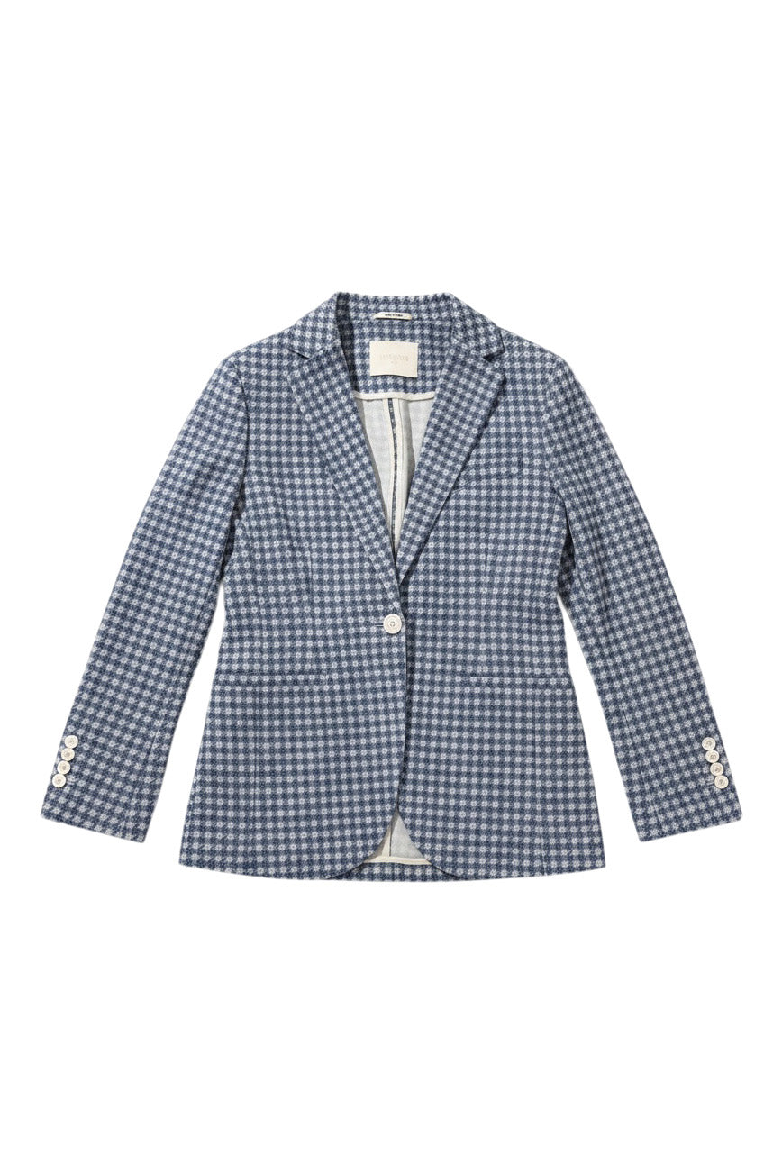 Circolo 1901 Checkered Slim Jacket in Navy