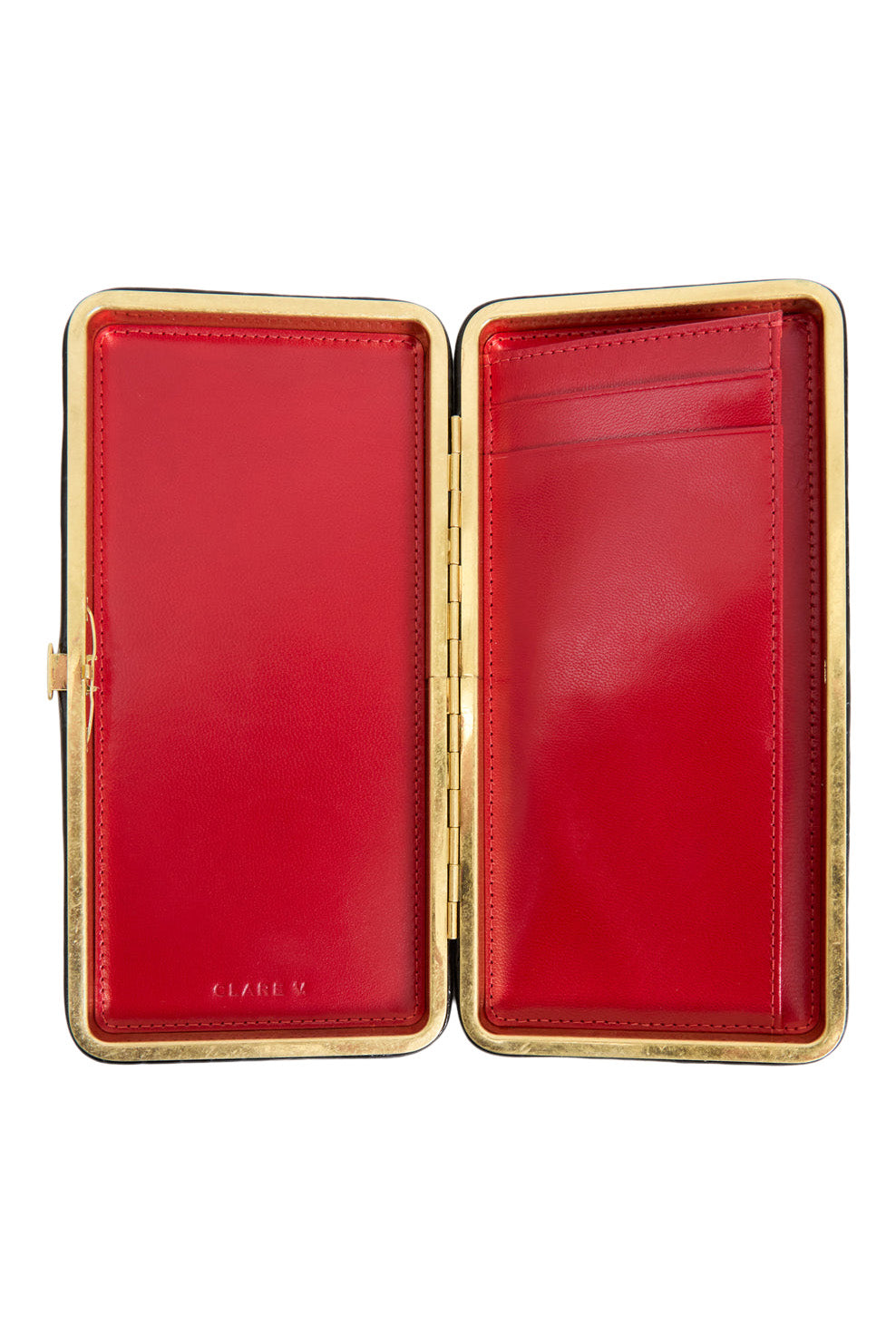 Clare V. Le Tabac in Black Embossed Croco