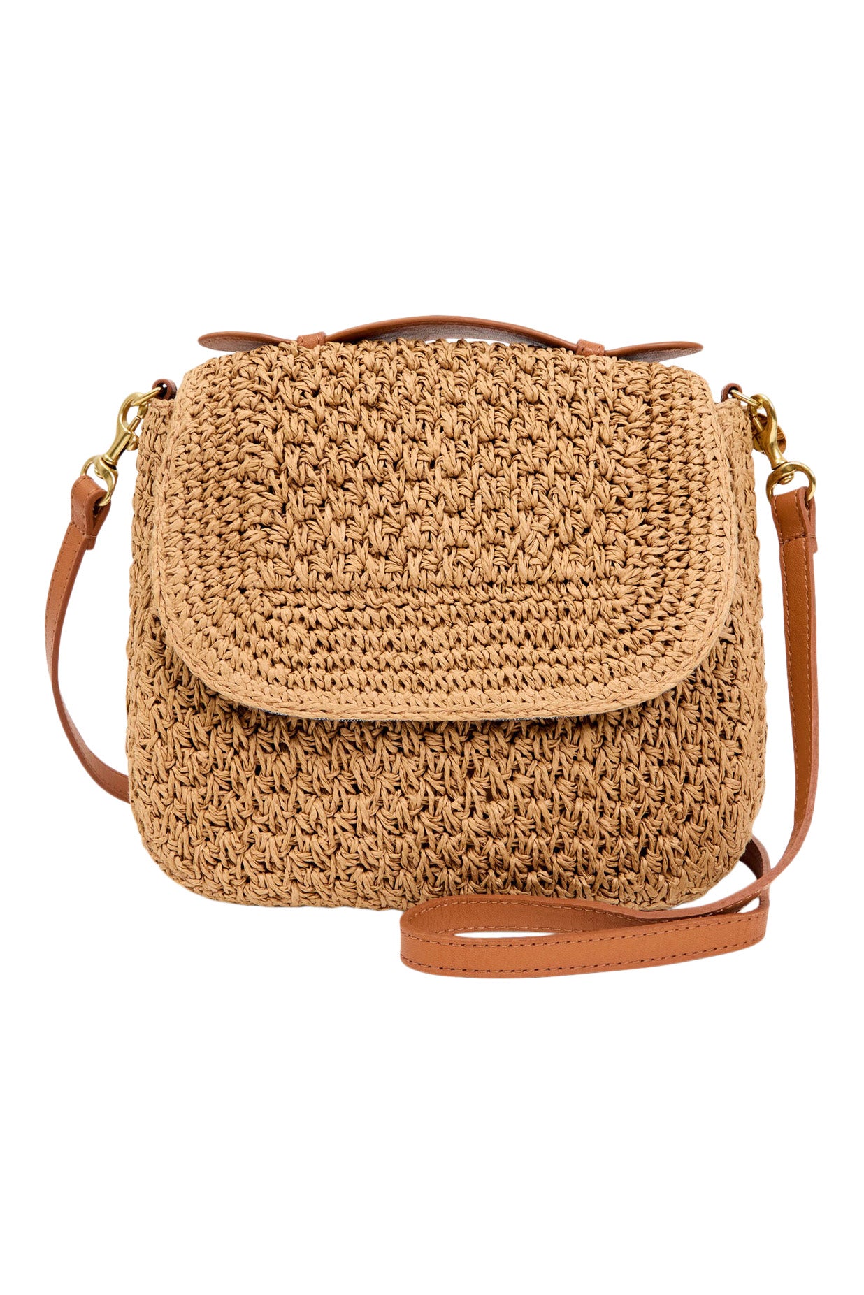 Clare V. Louis with Top Handle in Palm Raffia