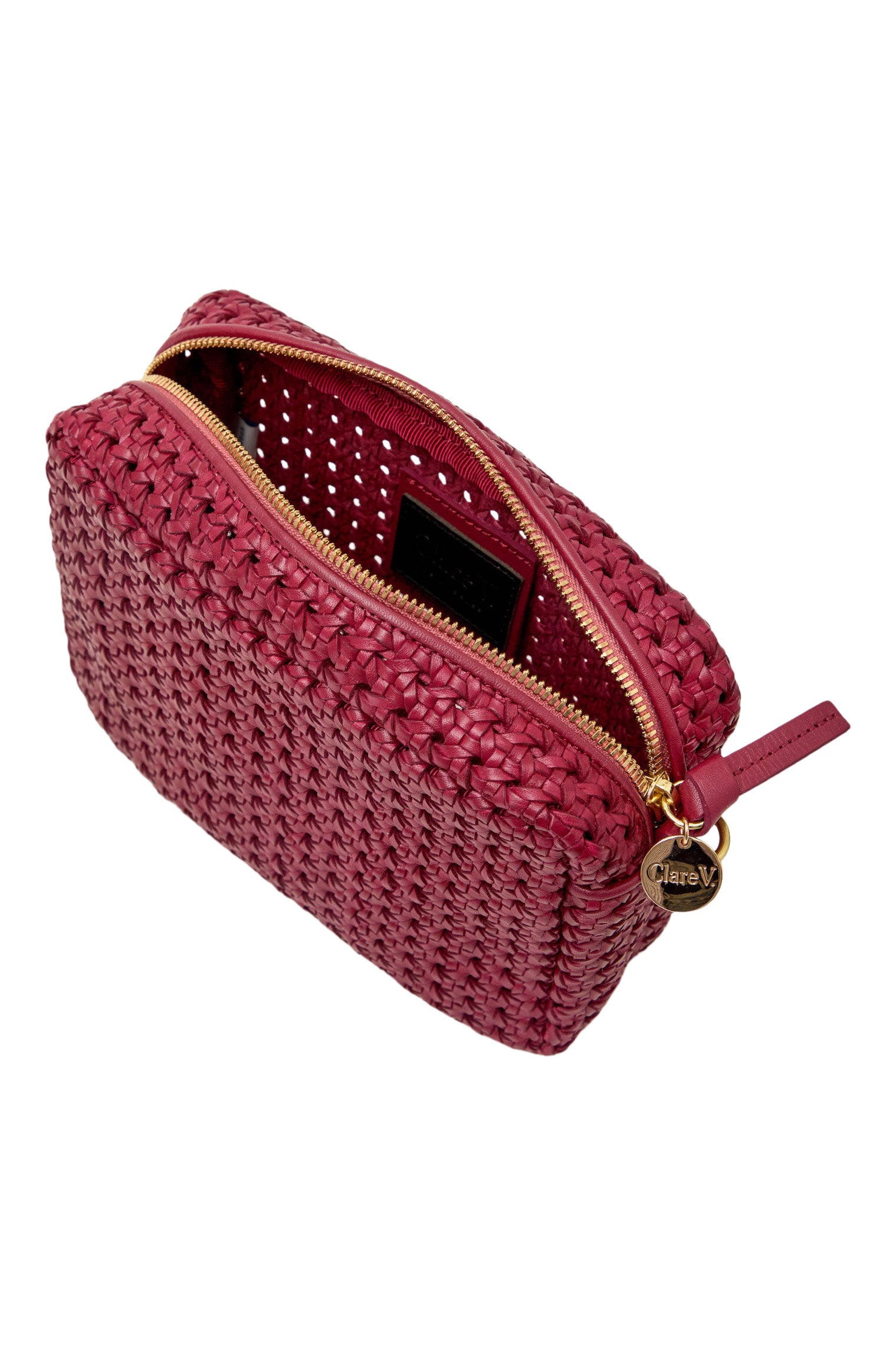 Clare V. Midi Rattan Sac in Plummy