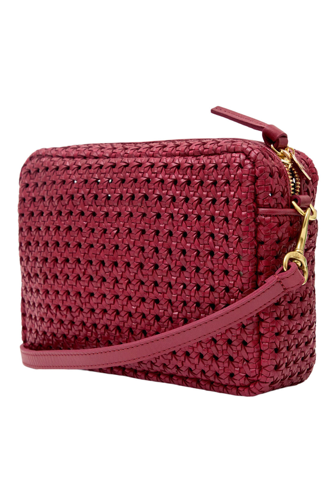 Clare V. Midi Rattan Sac in Plummy