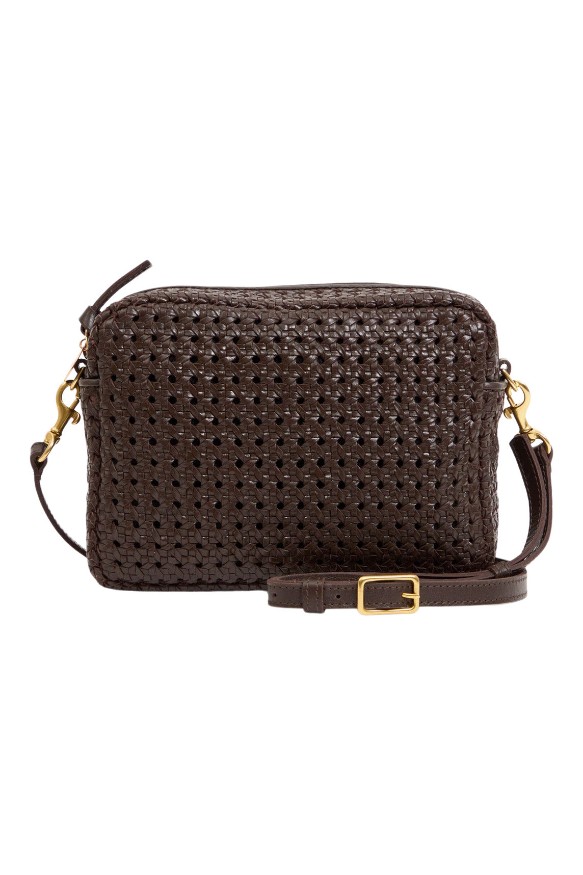 Clare V. Midi Sac in Chocolate Rattan