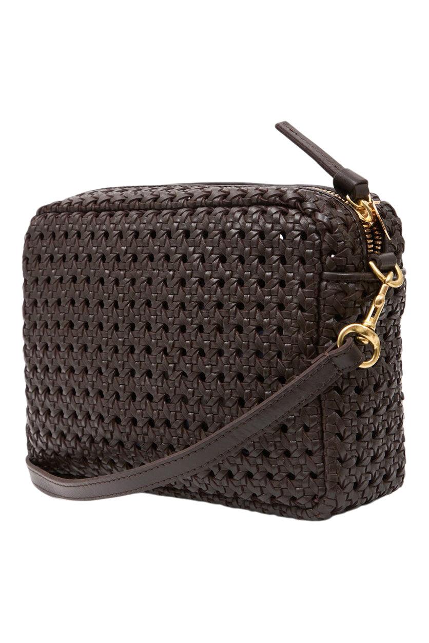 Clare V. Midi Sac in Chocolate Rattan