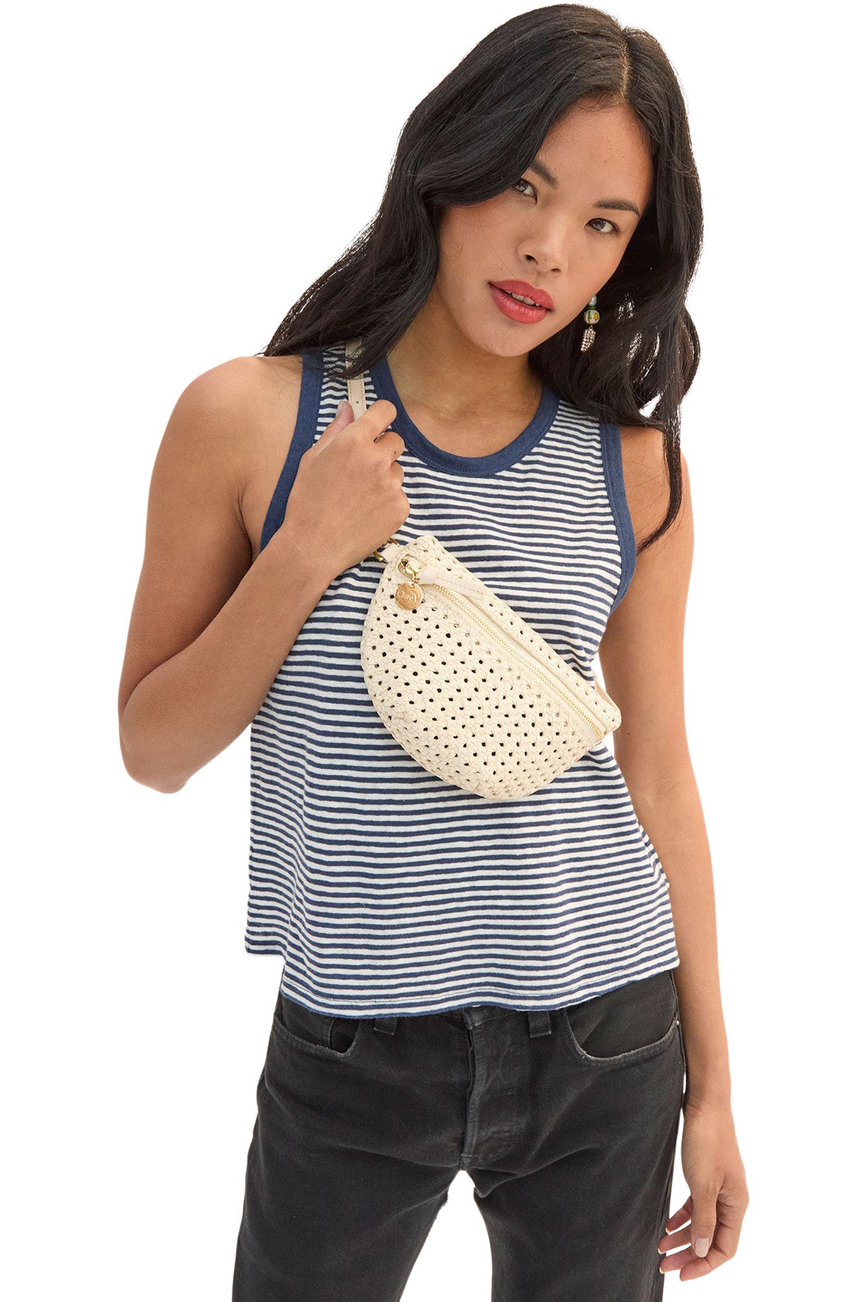 Clare V. Petit Fanny in Cream Rattan