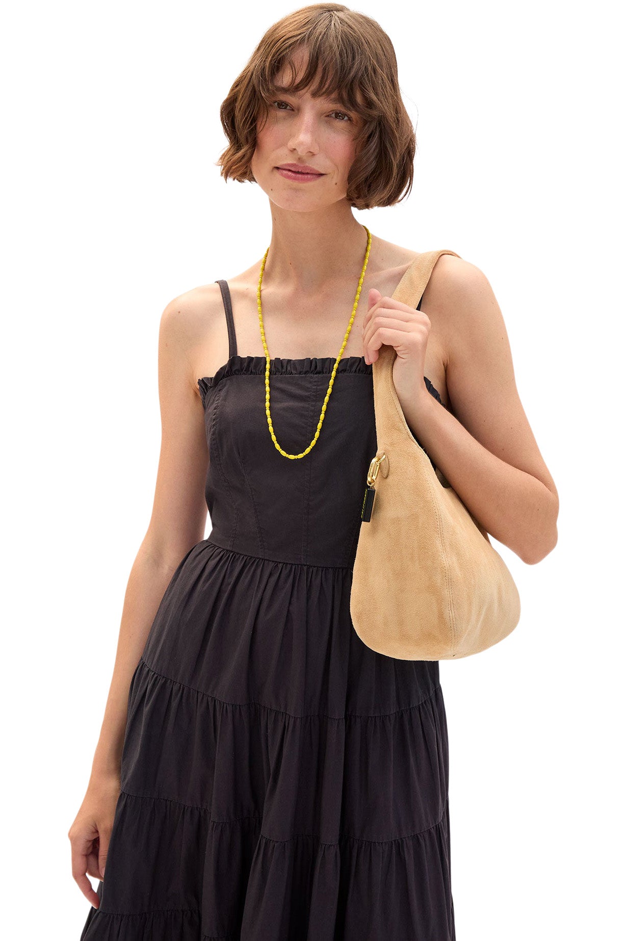 Clare V. Petit Bando in Dune Suede