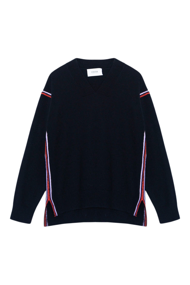 Cocoa Cashmere Dani Cashmere Crewneck in Black