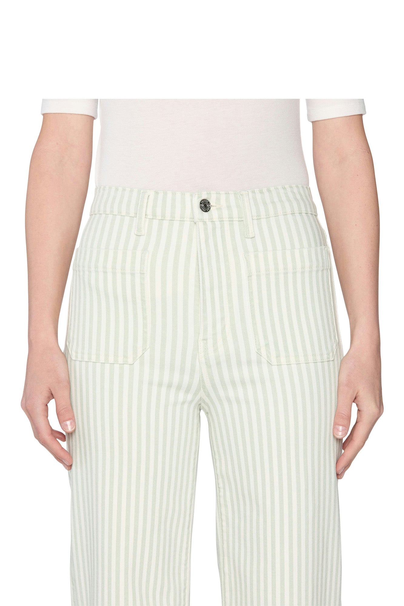 Frame Denim Anchor Pant in Seamist Stripe