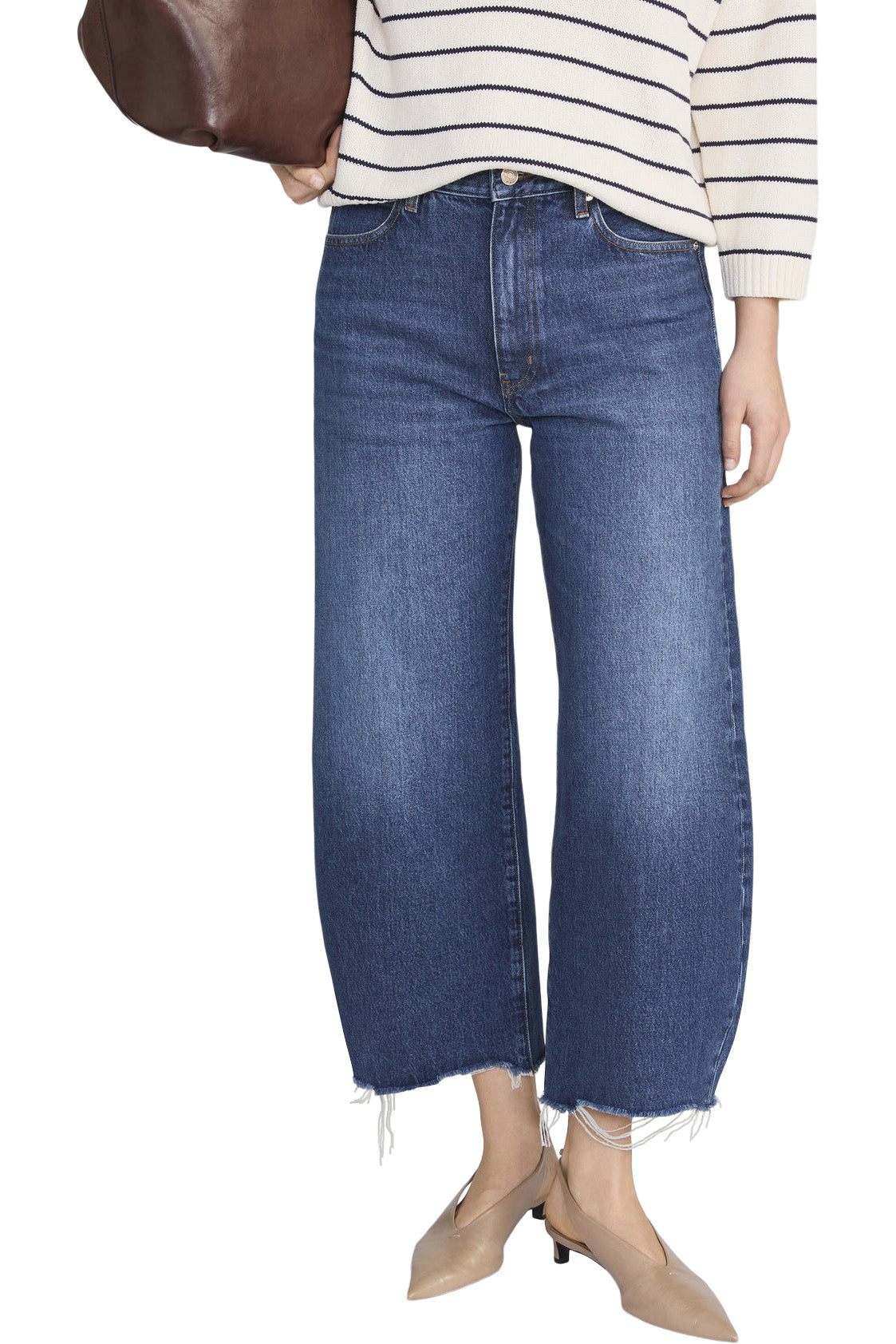 Frame Denim Bow Crop in Acumen New Fray