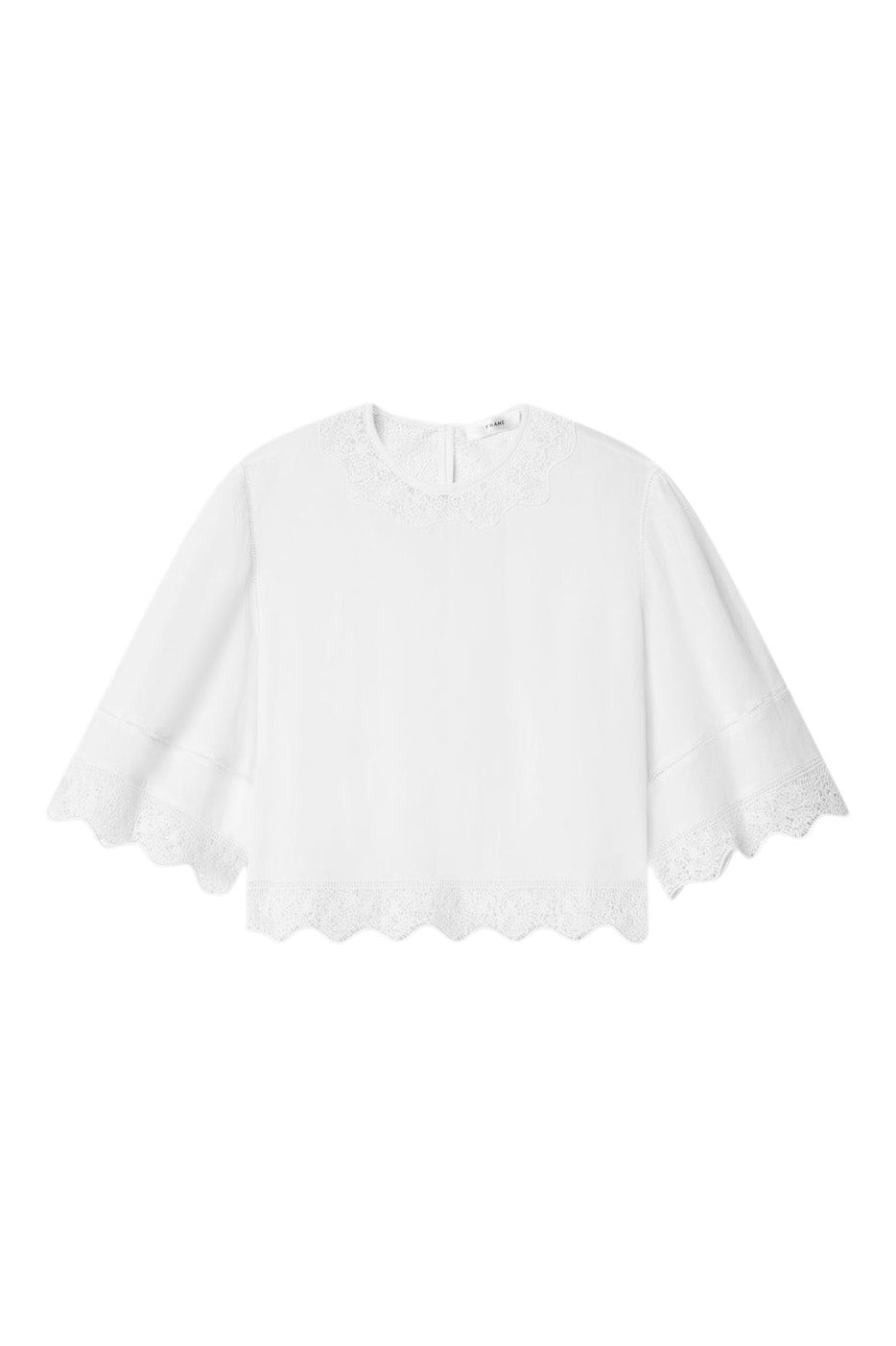 Frame Denim Embroidered Top in White