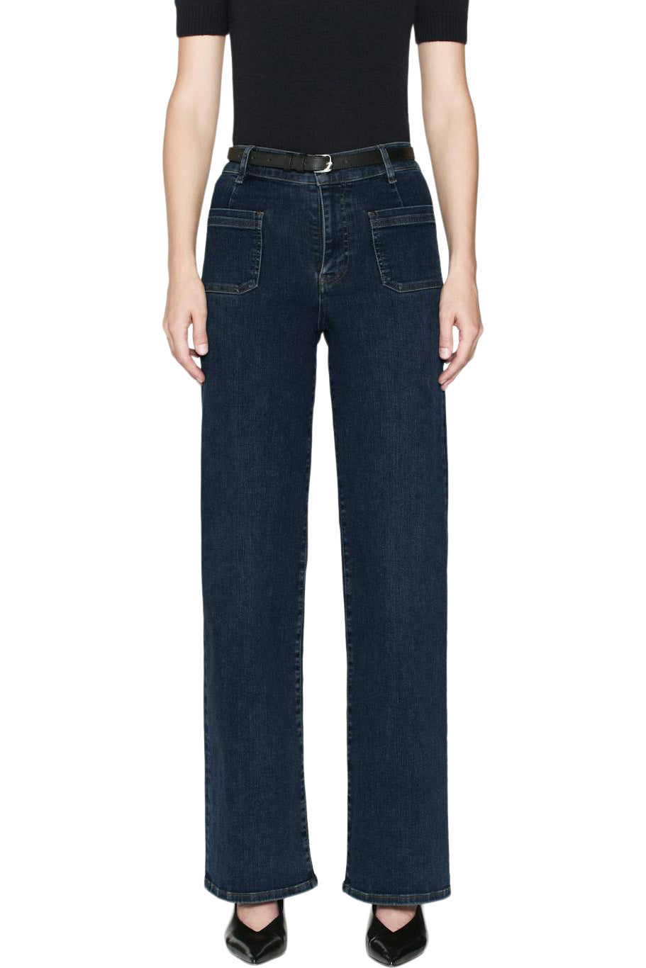 Frame Denim Le Slim Palazzo Bardot Pocket
in Cursive