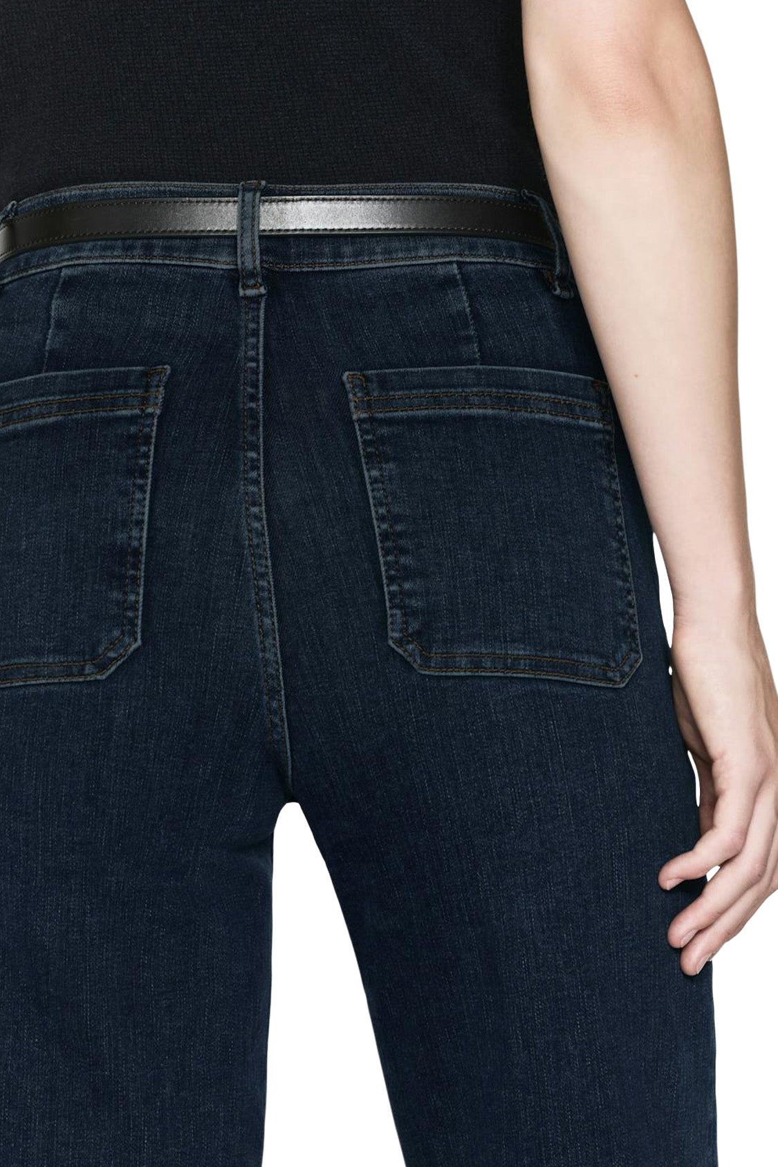 Frame Denim Le Slim Palazzo Bardot Pocket
in Cursive