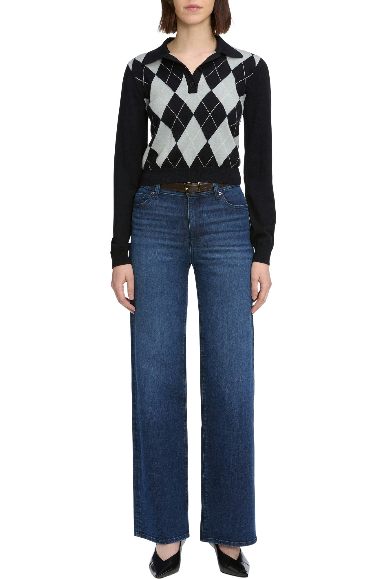 Frame Denim Le Slim Palazzo in Trick
