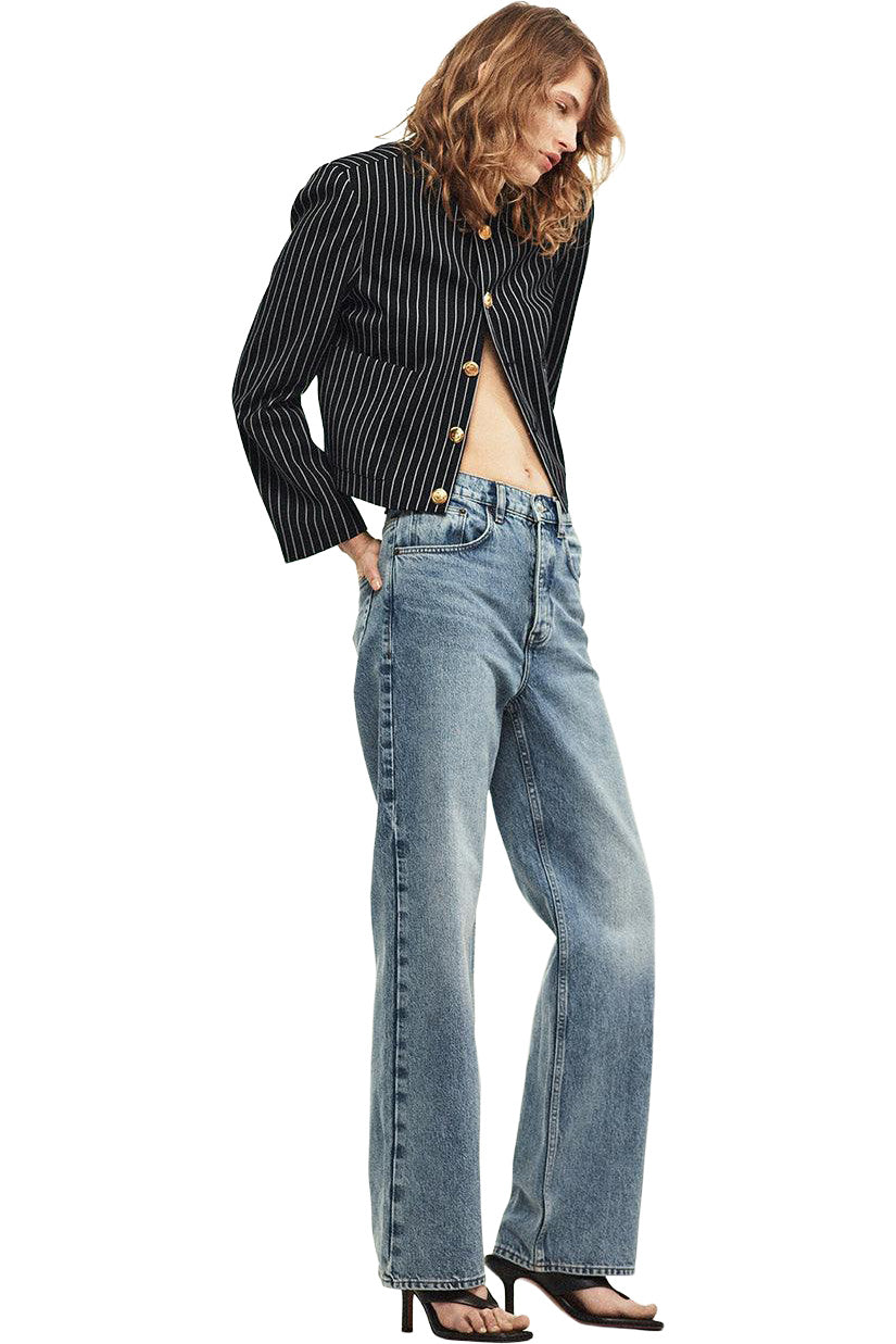 Frame Denim Slouchy Straight Jeans in Divine