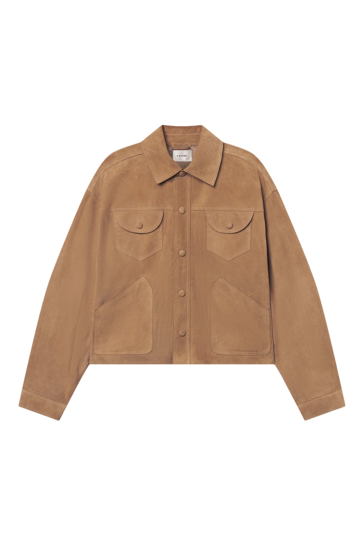 Frame Denim Suede Jacket in Chai
