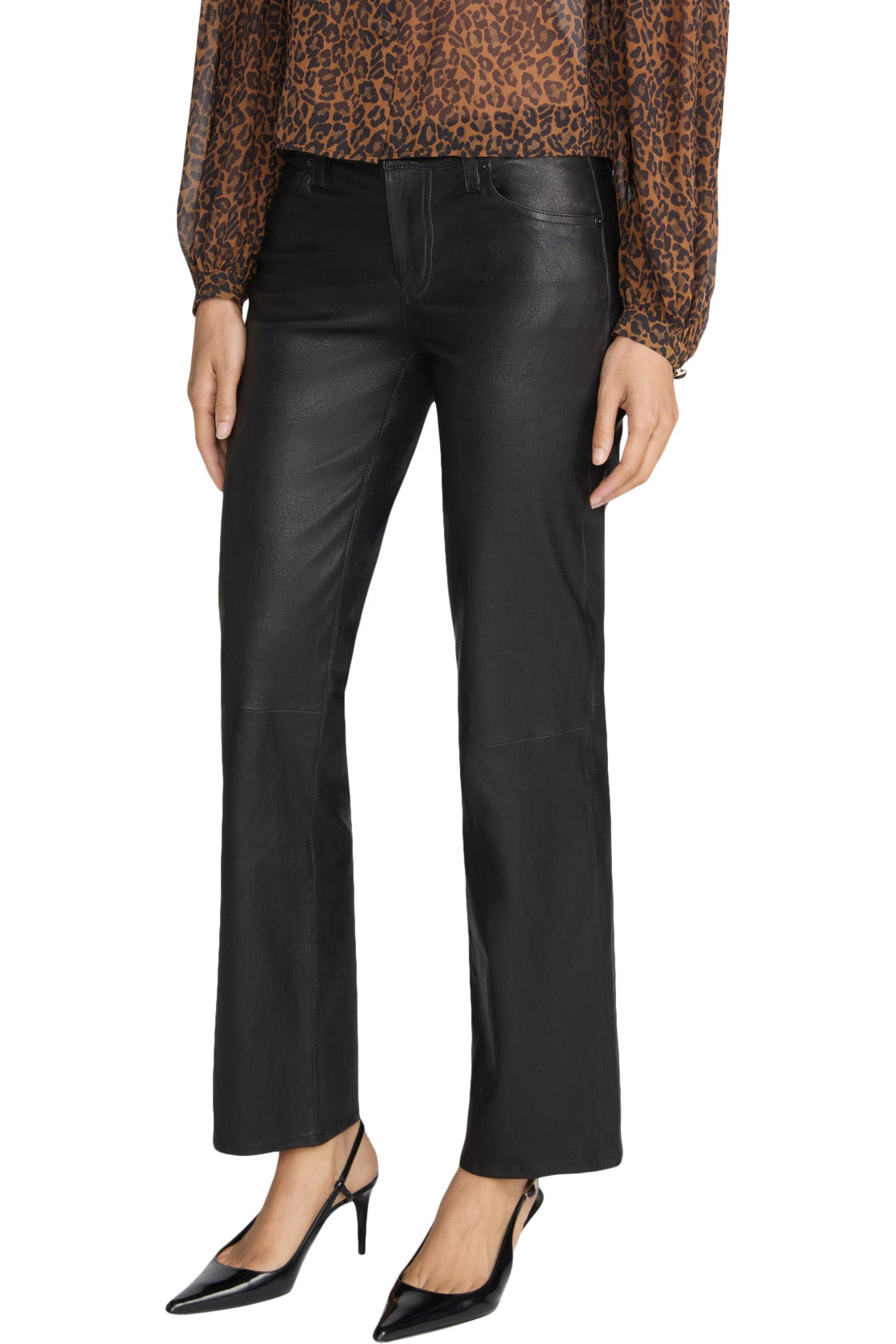 Frame Denim The Leather Cigarette in Black