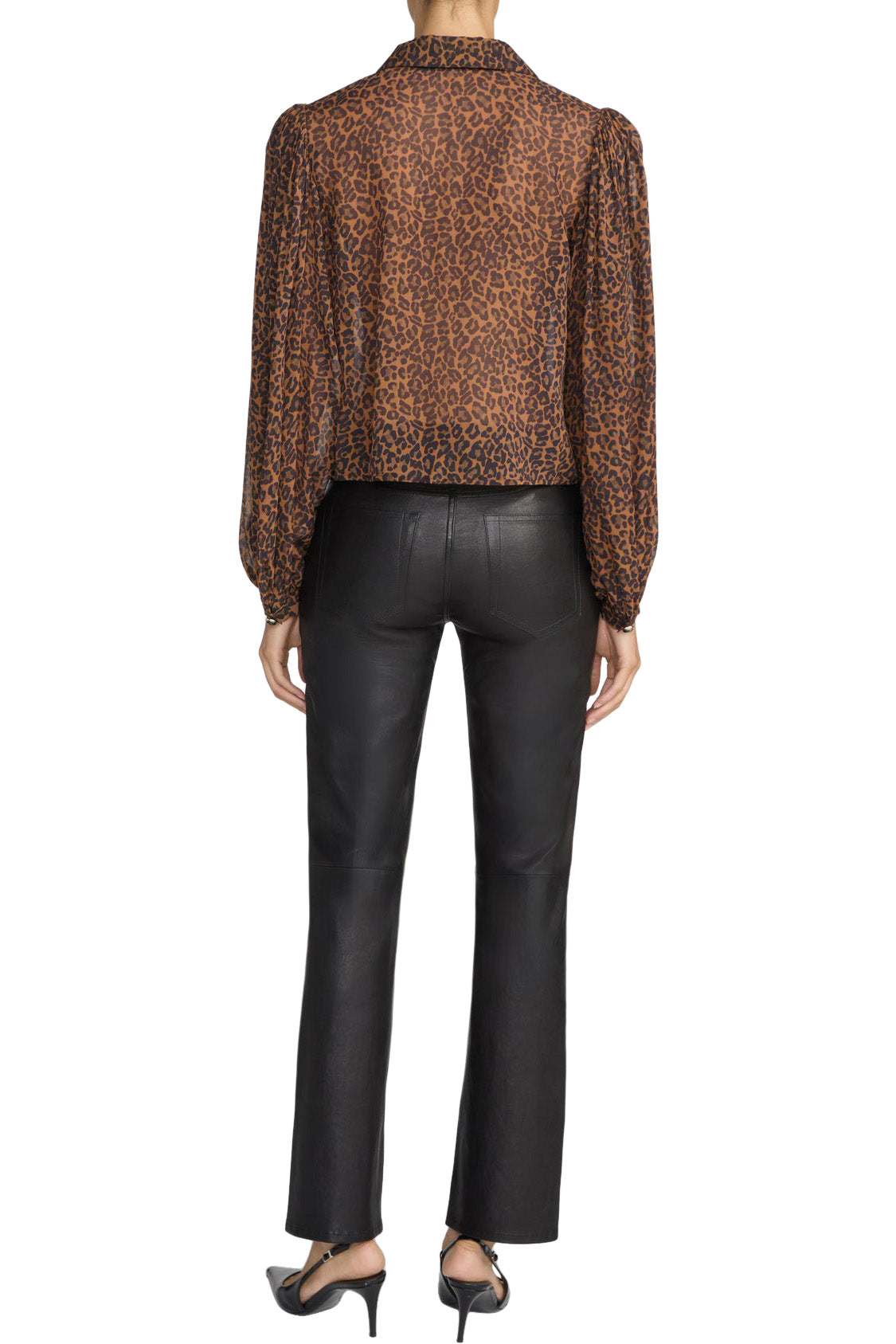 Frame Denim The Leather Cigarette in Black