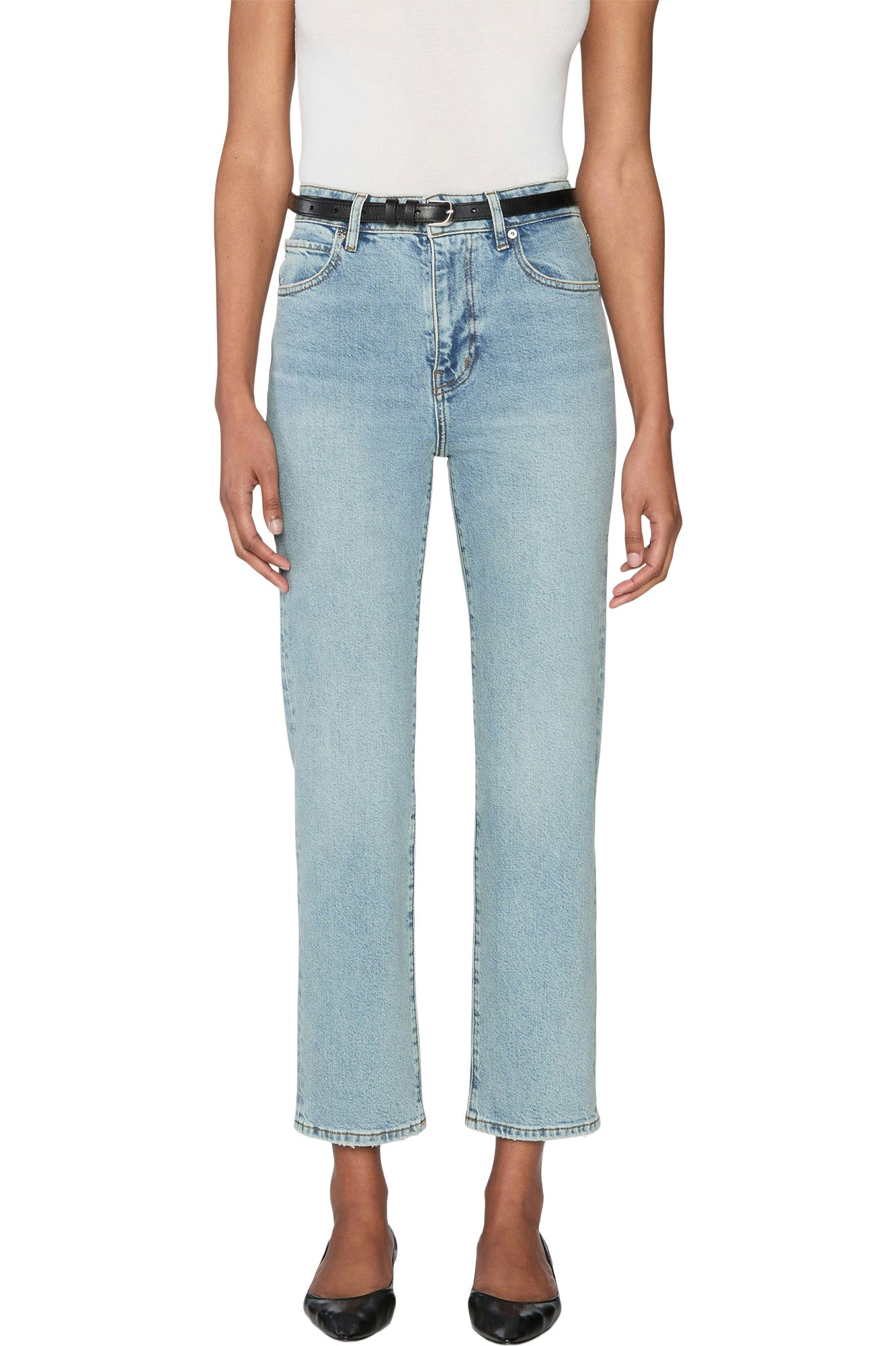 Frame Denim The Ruler Crop in Dolly