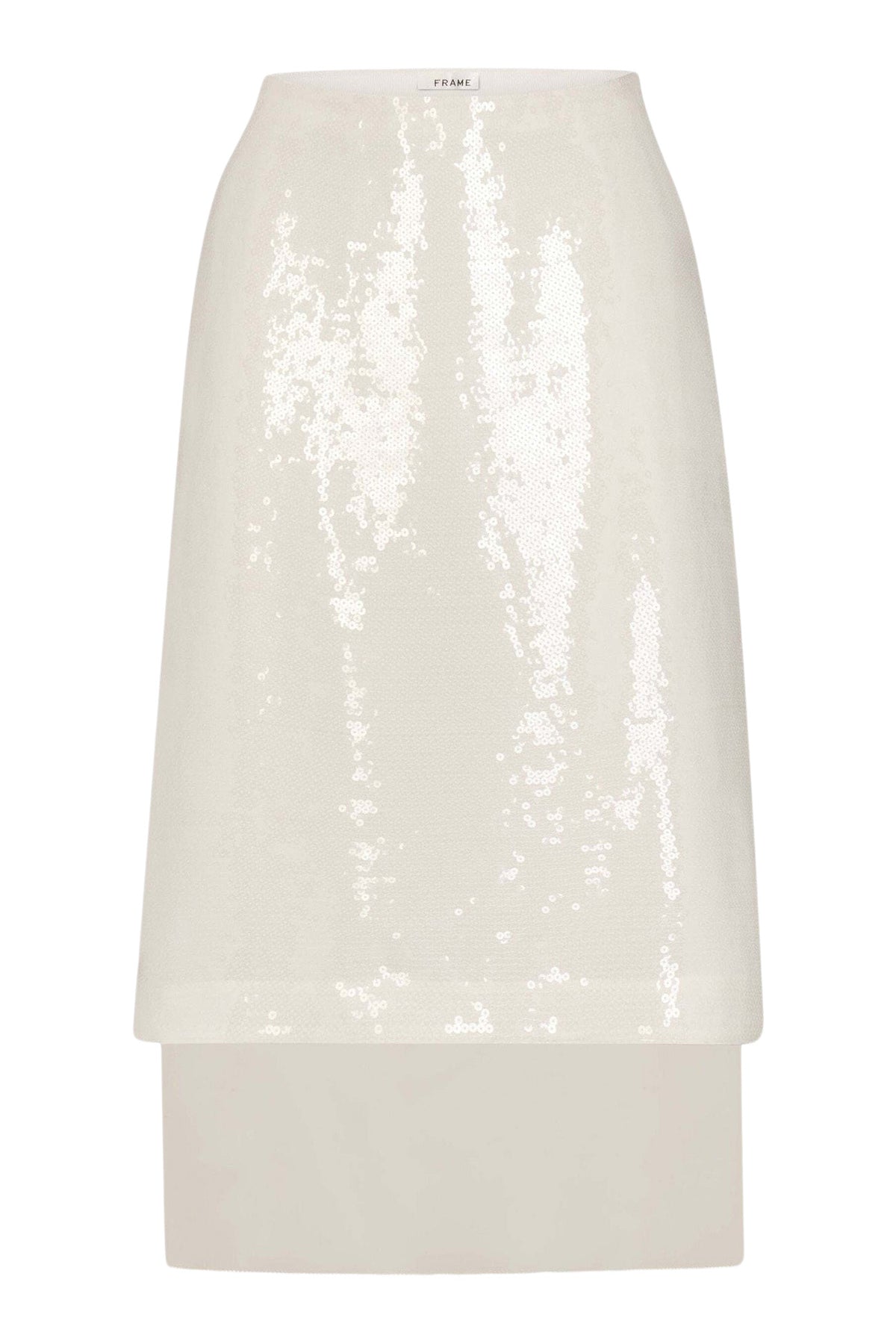 Frame Denim The Sequin Starlight Skirt in Cream