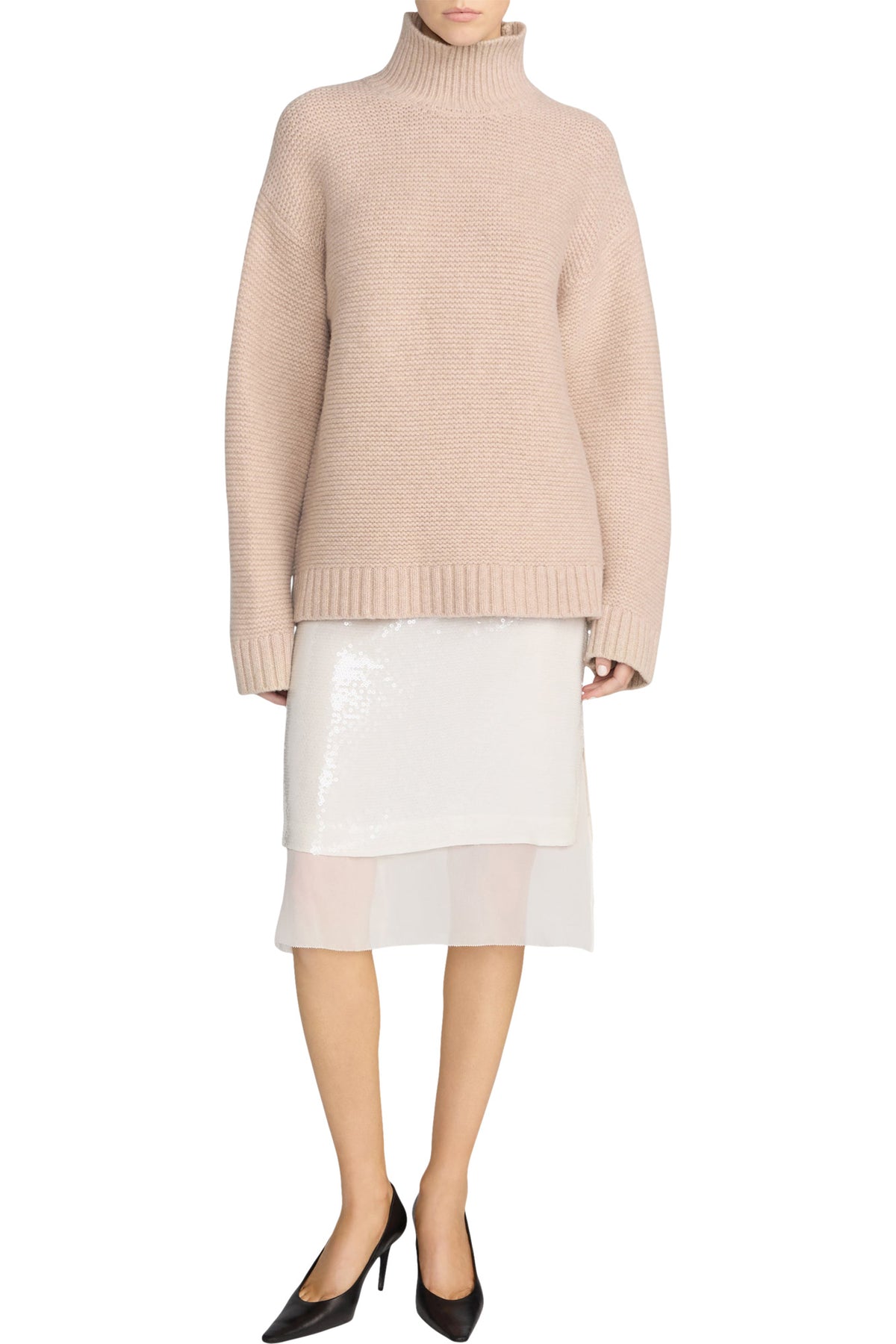 Frame Denim The Sequin Starlight Skirt in Cream