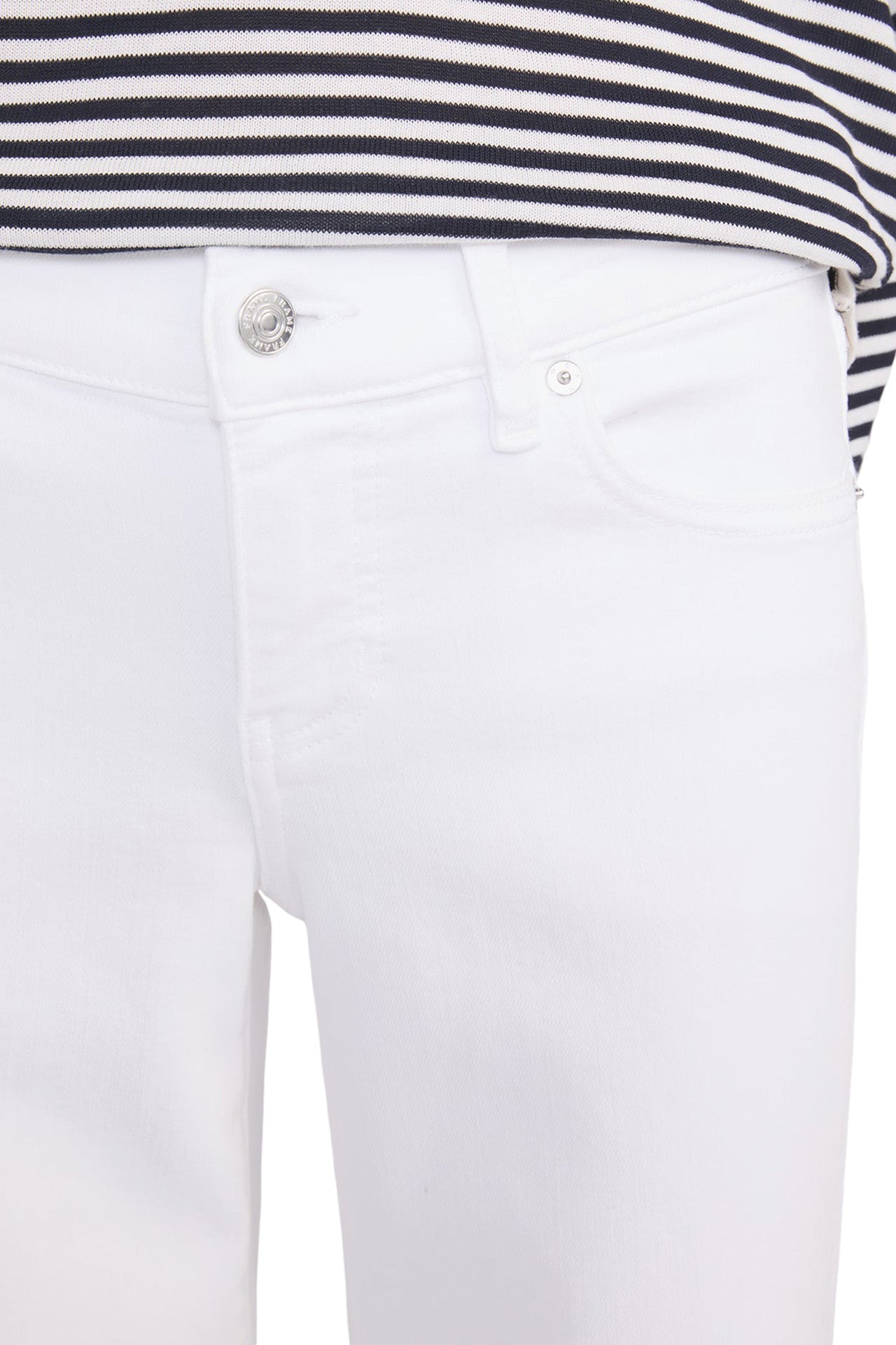 Frame Denim Low Rise Le Slim Palazzo in White
