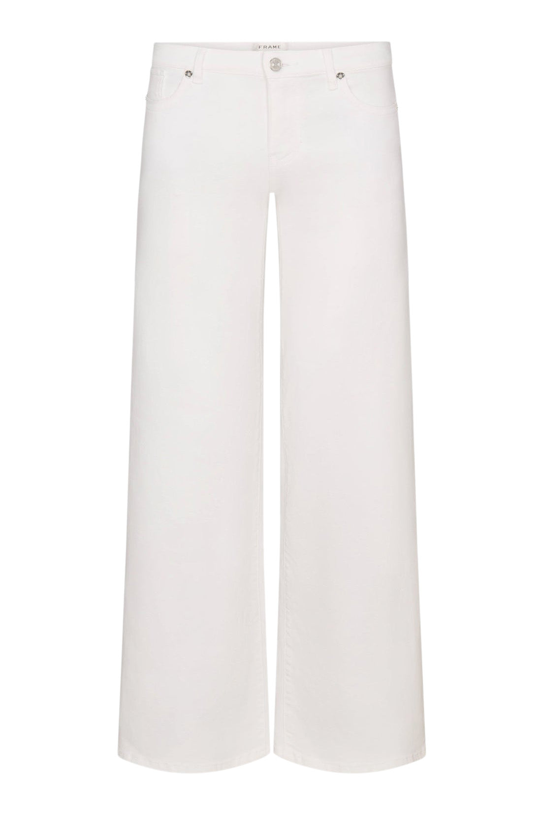 Frame Denim Low Rise Le Slim Palazzo in White