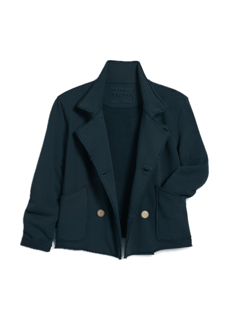 Frank & Eileen Mini Belfast Cropped Sweatshirt in Vintage Navy