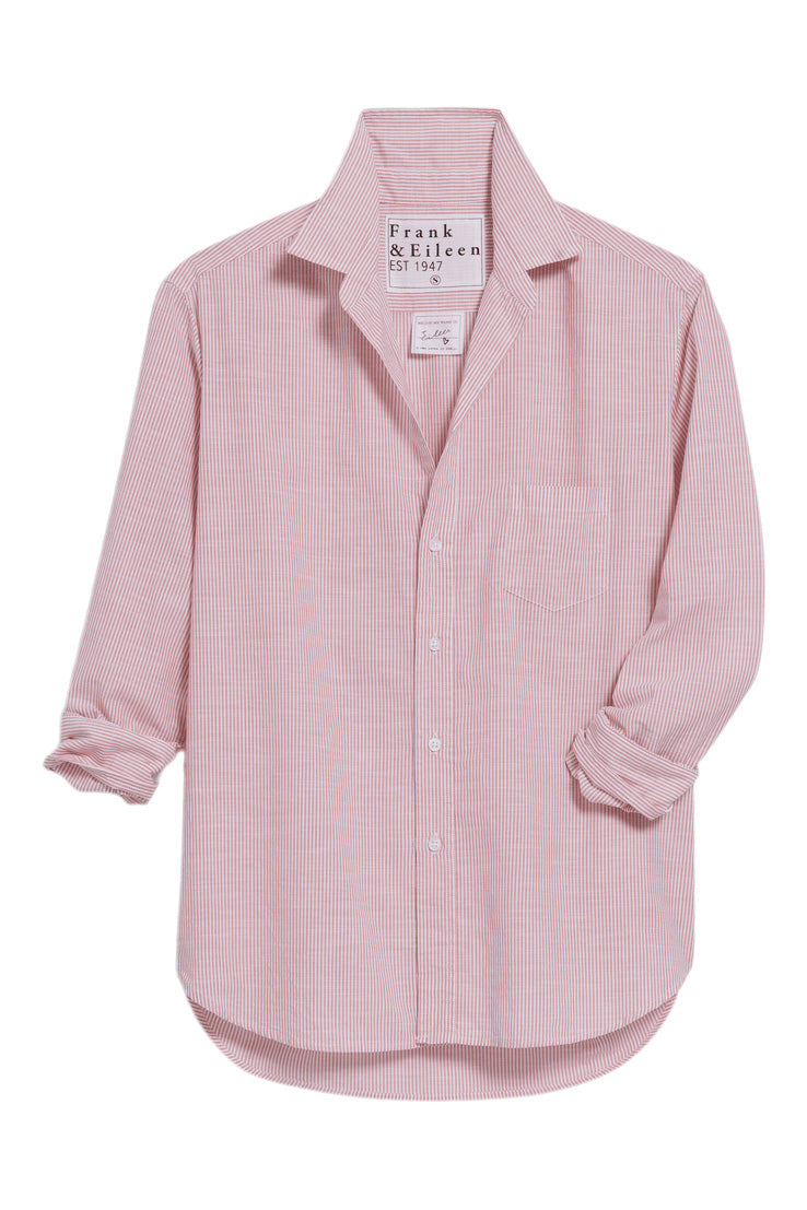 Frank & Eileen Eileen Relaxed Button Up in Burnt Orange & White Stripe