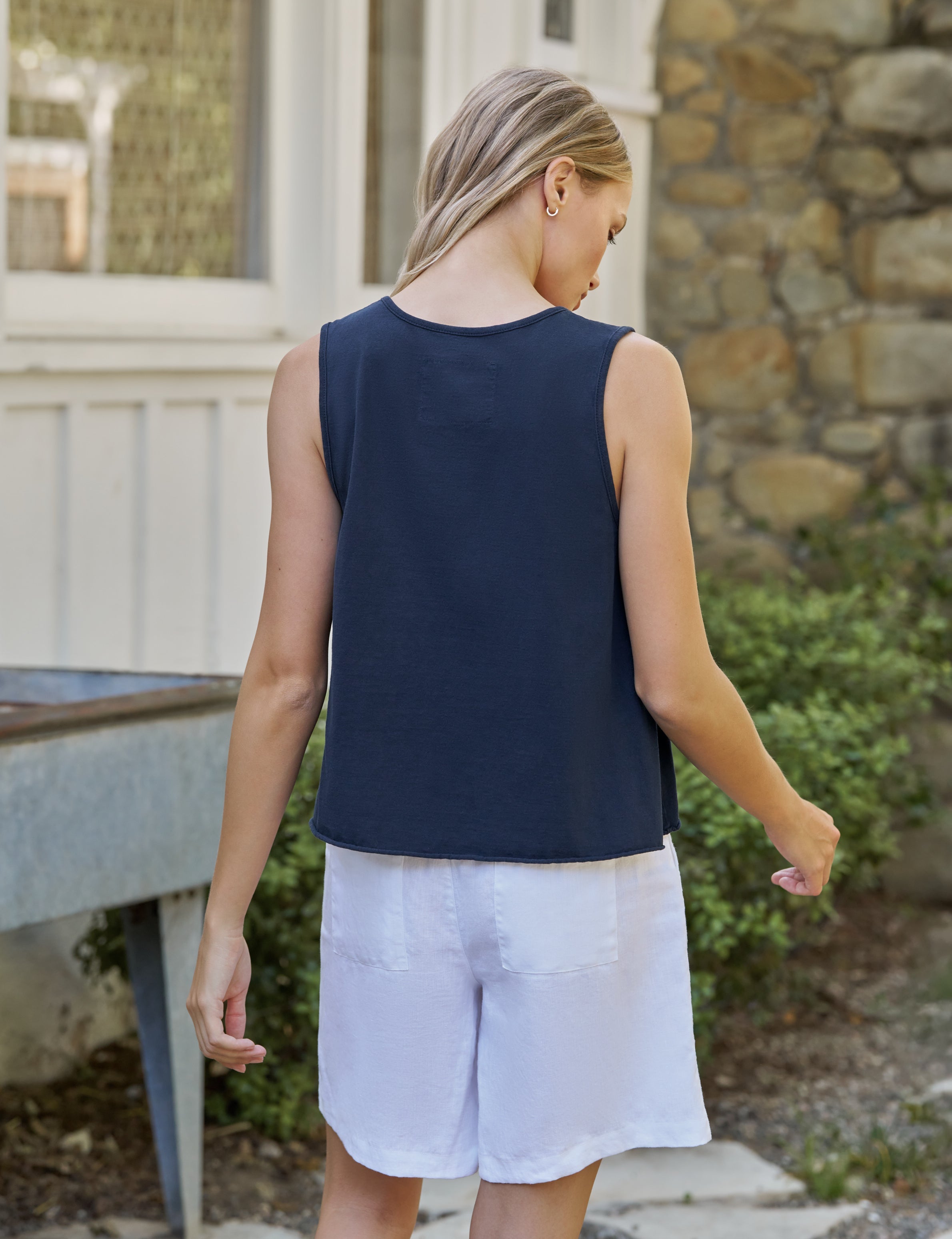 Frank & Eileen Inny Sleeveless Tank in Classic Navy