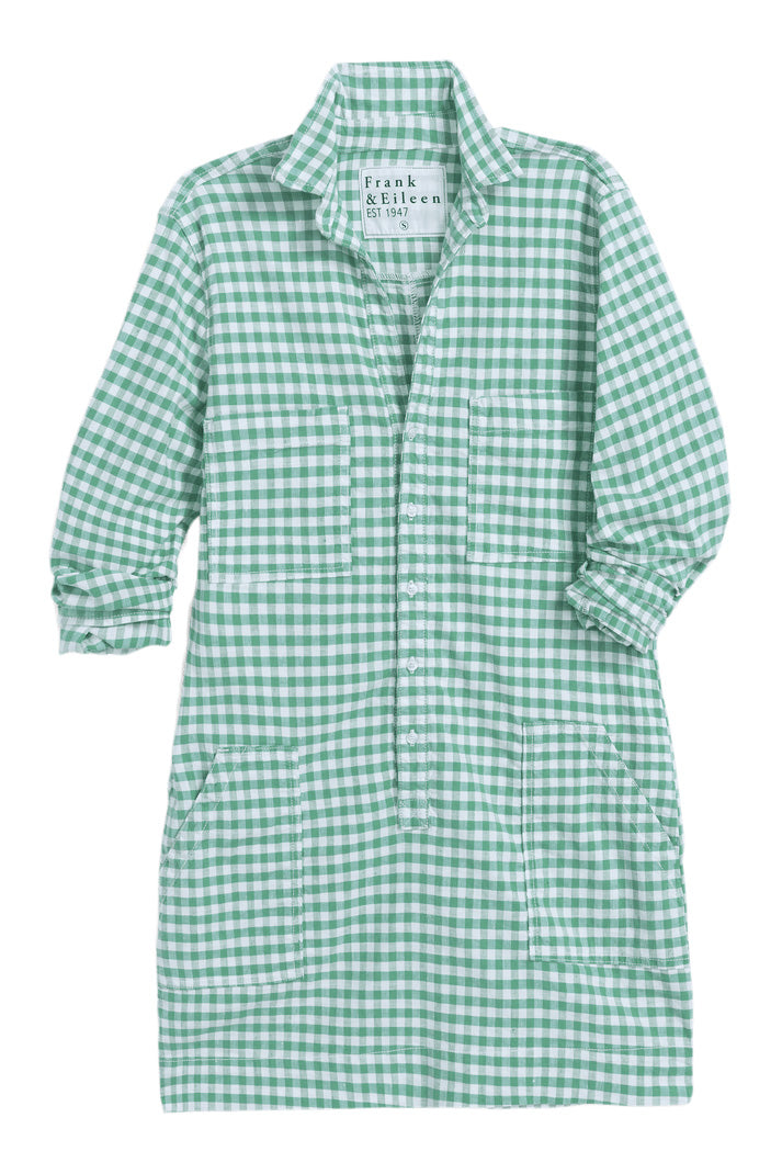Frank & Eileen Ireland Utility Dress in Green Check