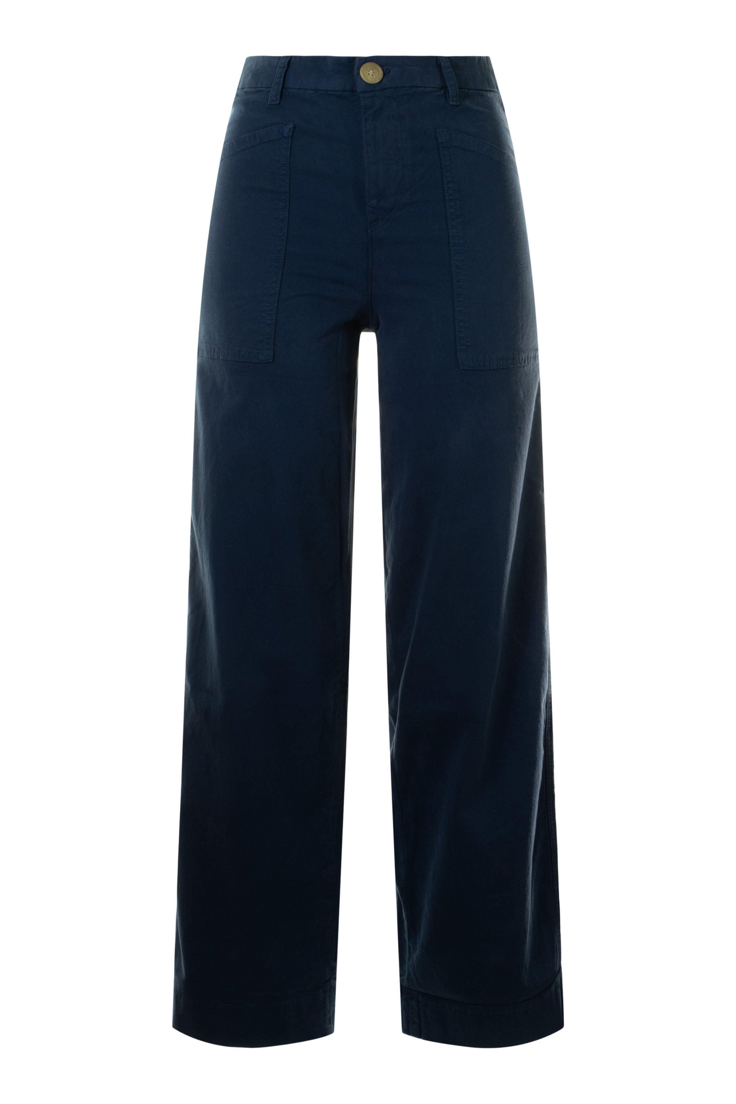 Frank & Eileen Limerick Wide-Leg Utility Pant in Navy